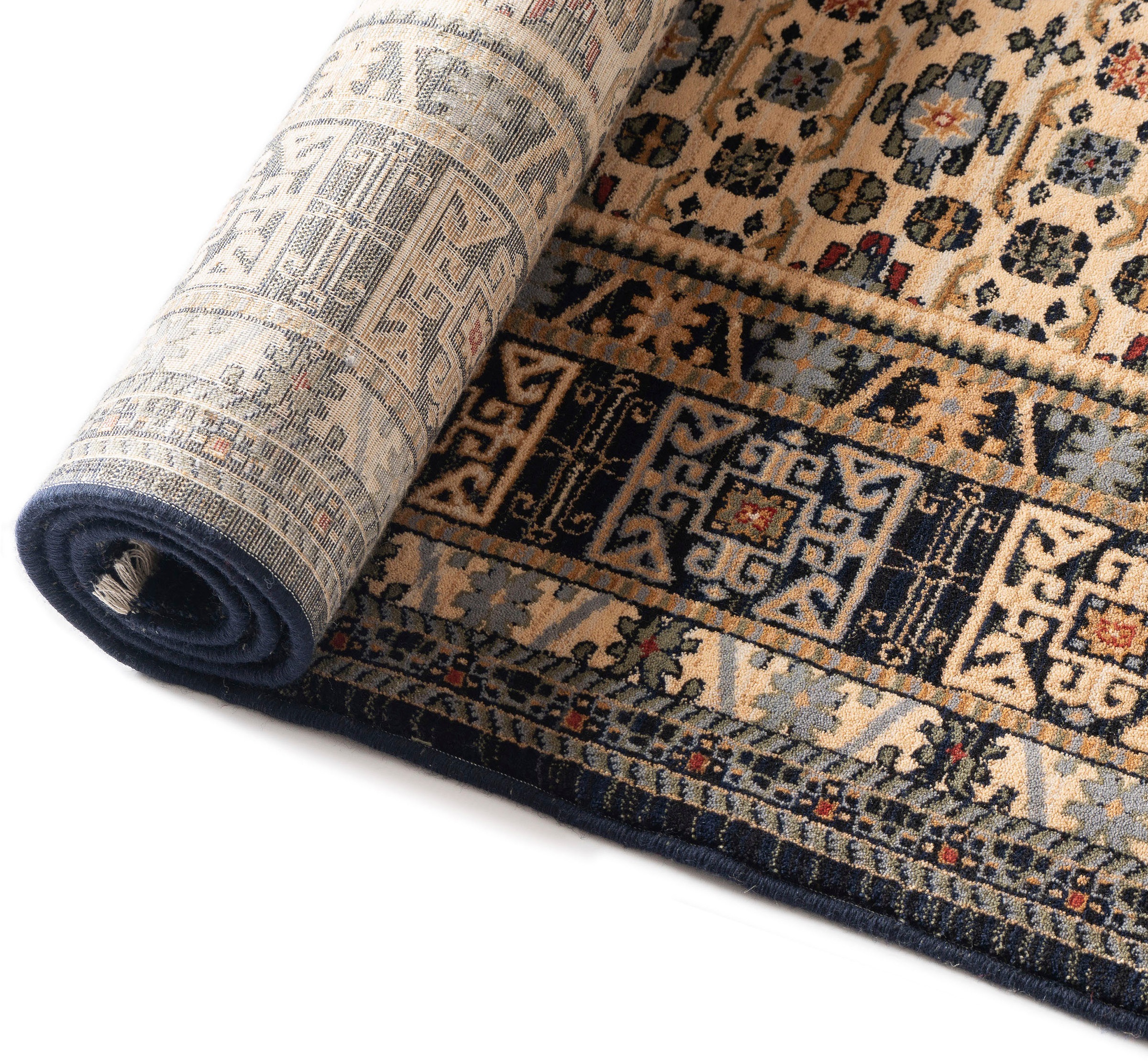 THEKO Wollteppich »Saharna 6428«, rechteckig, 10 mm Höhe, reine Wolle, Orient-Optik, mit Fransen
