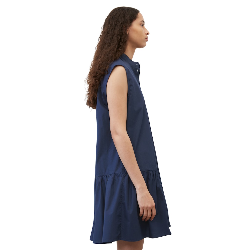 Damenmode Kleider Marc O'Polo DENIM Blusenkleid »aus Baumwoll-Popeline« blau