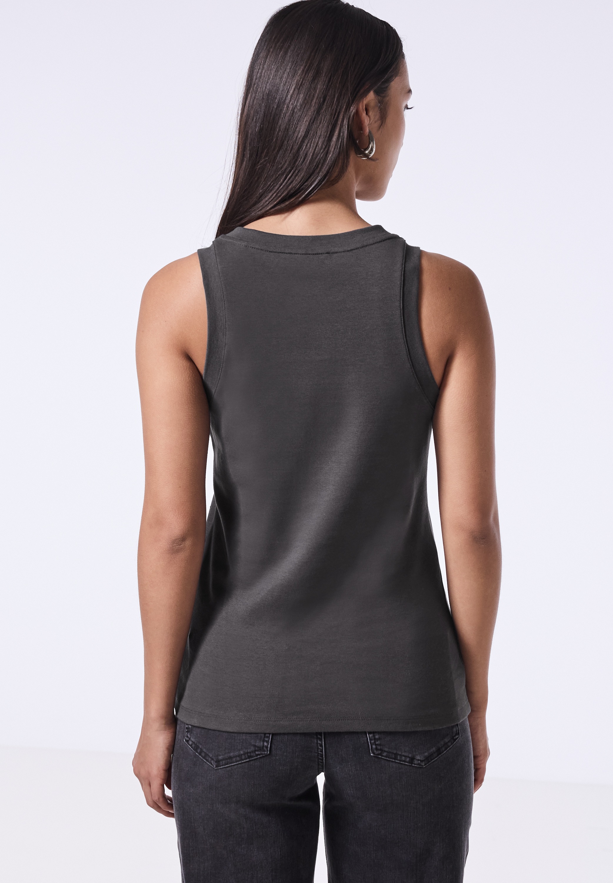 STREET ONE STUDIO T-Shirt, aus Baumwolle mit Stretchante