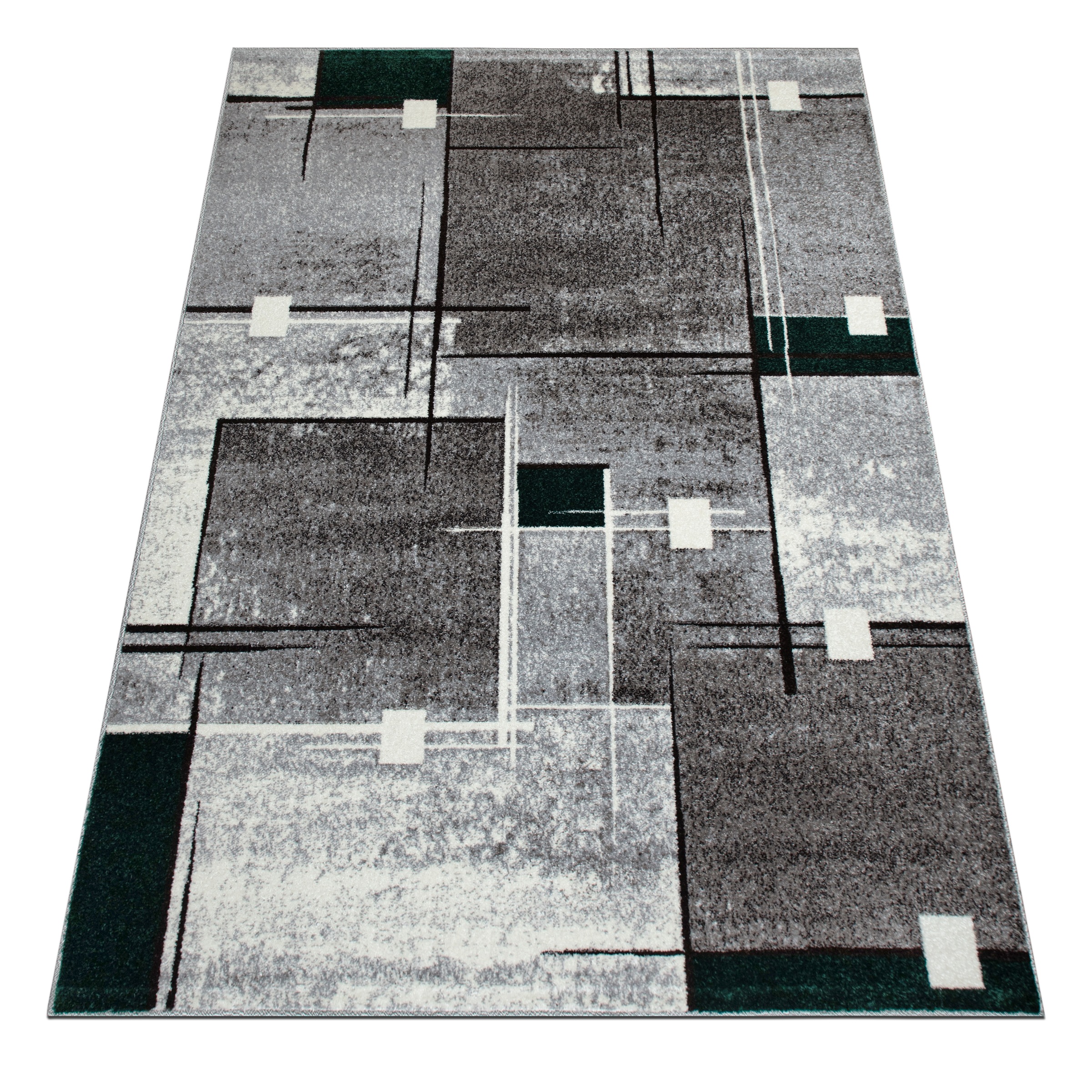 my home Teppich "Deblin" rechteckig 9 mm Höhe weicher Flor, Kurzflor, Karo- günstig online kaufen