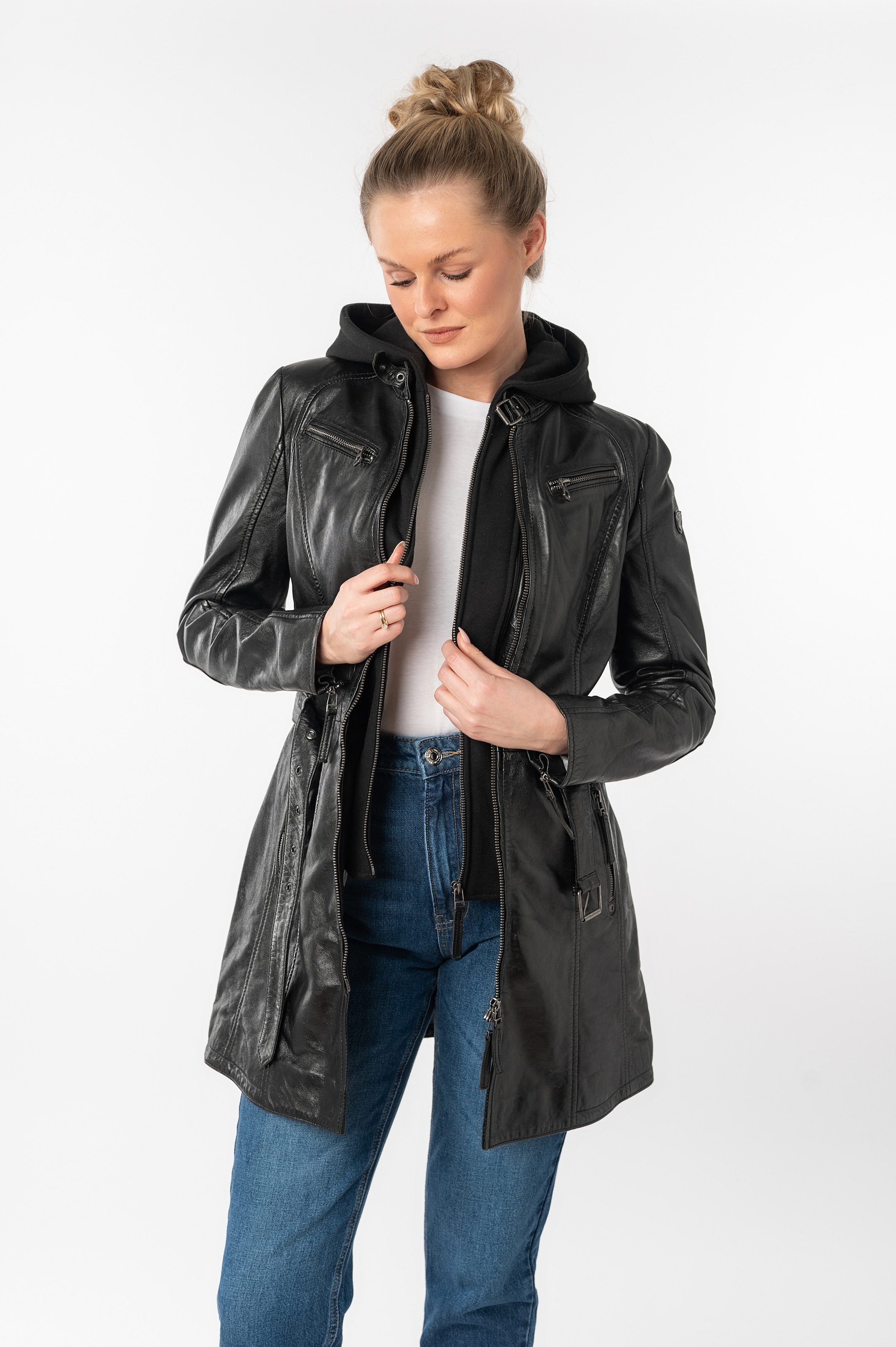 Mauritius Ledermantel "BENTE2", (mit Gürtel), lange Lederjacke mit Gürtel & günstig online kaufen