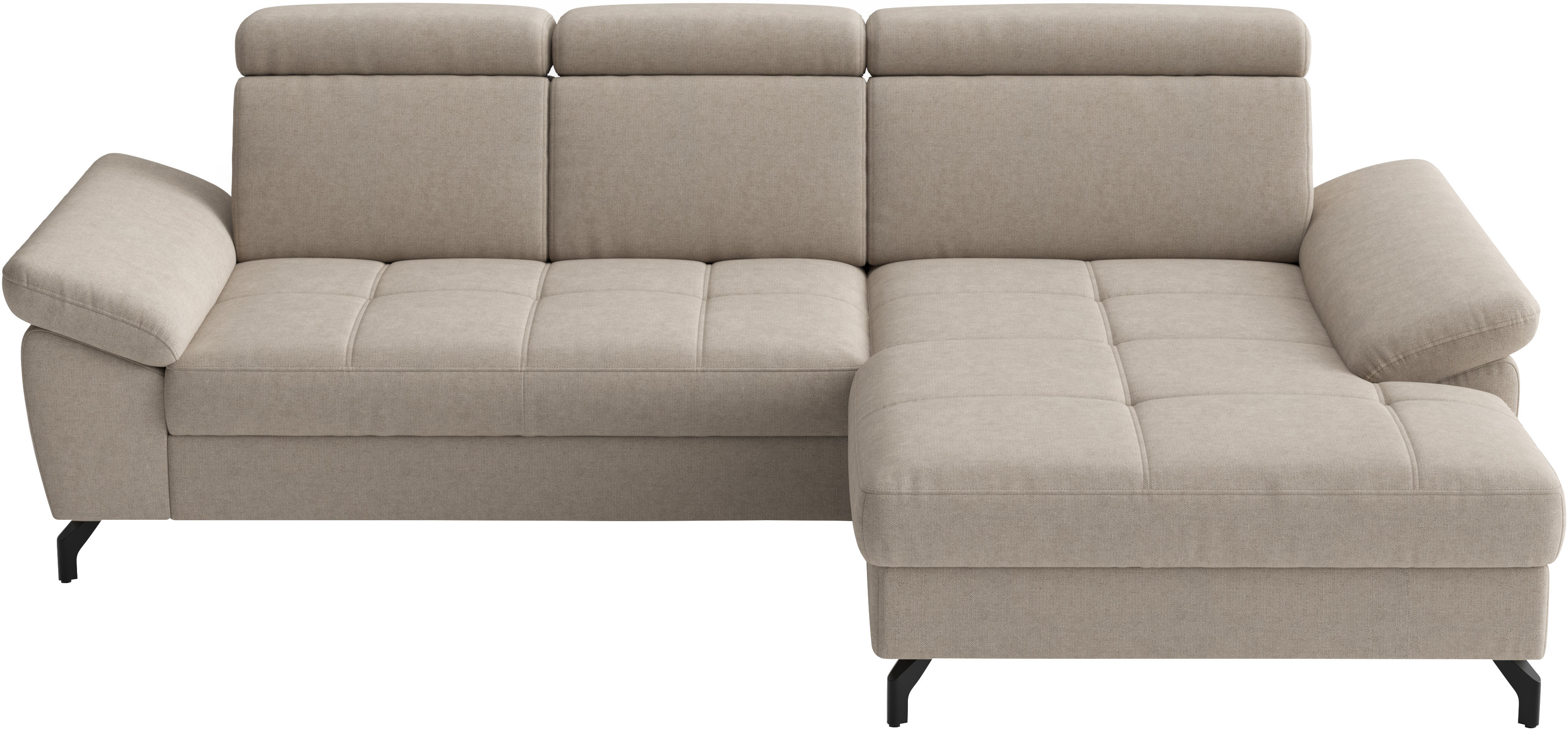sit&more Ecksofa "Vanity, L-Form, B: 264 cm," Inkl.Sitz-,Kopf-und Armteilverstellung