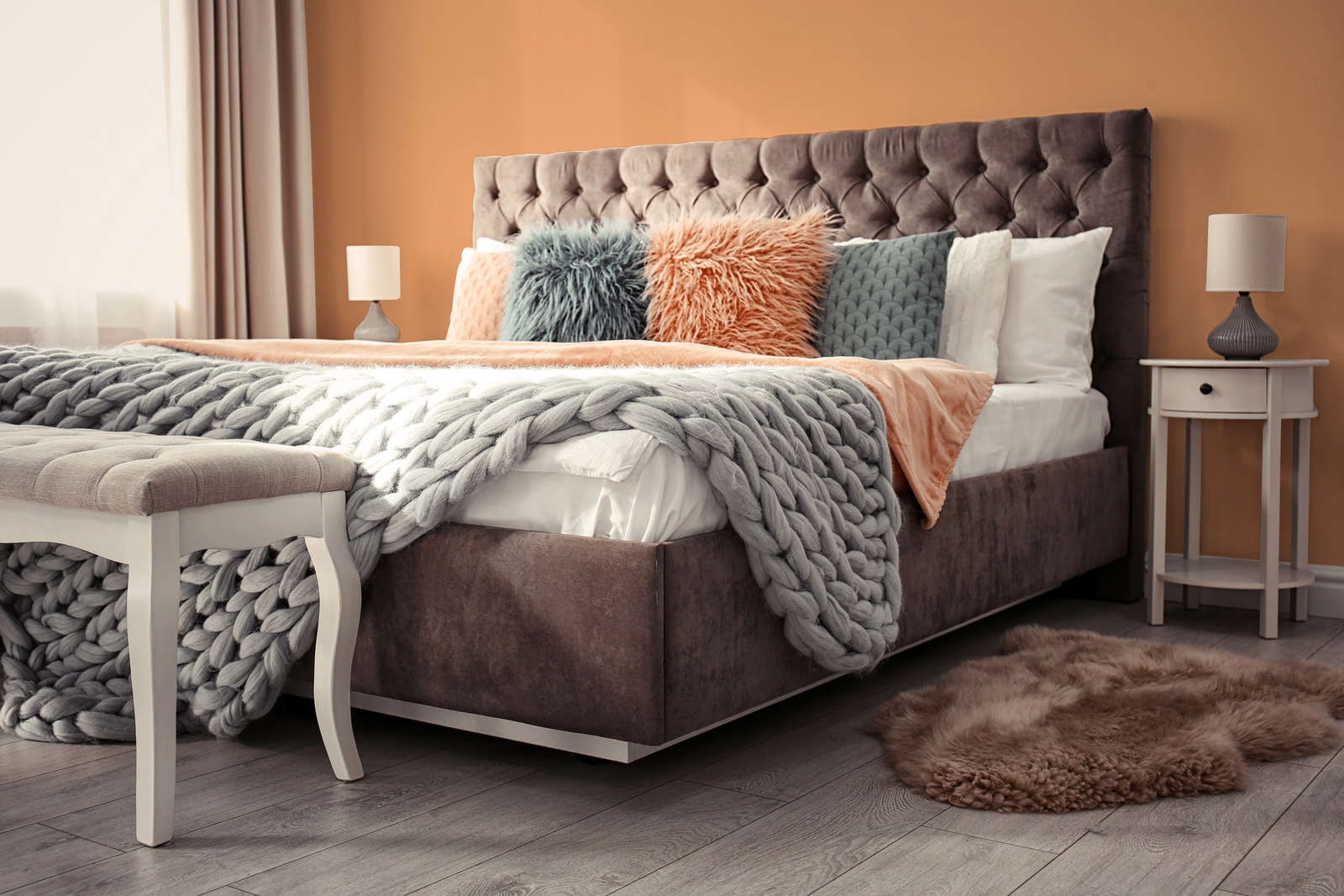 A.S. Création Wandfarbe »Premium Innenwandfarbe PURO Tuchmatt dusty orange« ideal für Wohnzimmer, Schlafzimmer, Flur und Küche, Farbwelt Orange