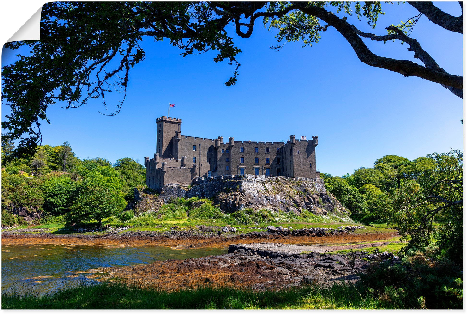 Artland Wandbild »Duvegan Castle Loch Duvegan, Schottland«, Gebäude, (1 St.),  als Alubild, Leinwandbild, Wandaufkleber oder Poster in versch. Größen  bestellen | BAUR