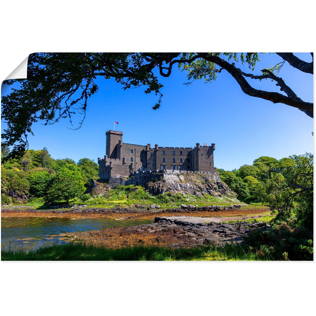 Wohnen Wohnaccessoires Artland Wandbild »Duvegan Castle Loch Duvegan, Schottland«, Gebäude, (1 St.), in vielen Größen & Produkta