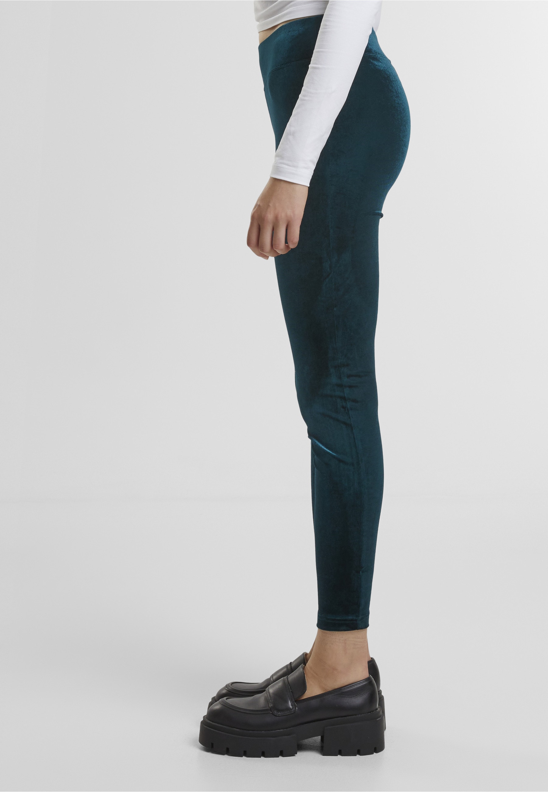 URBAN CLASSICS Leggings »Urban Classics Damen Ladies High Waist Velvet Leggings«