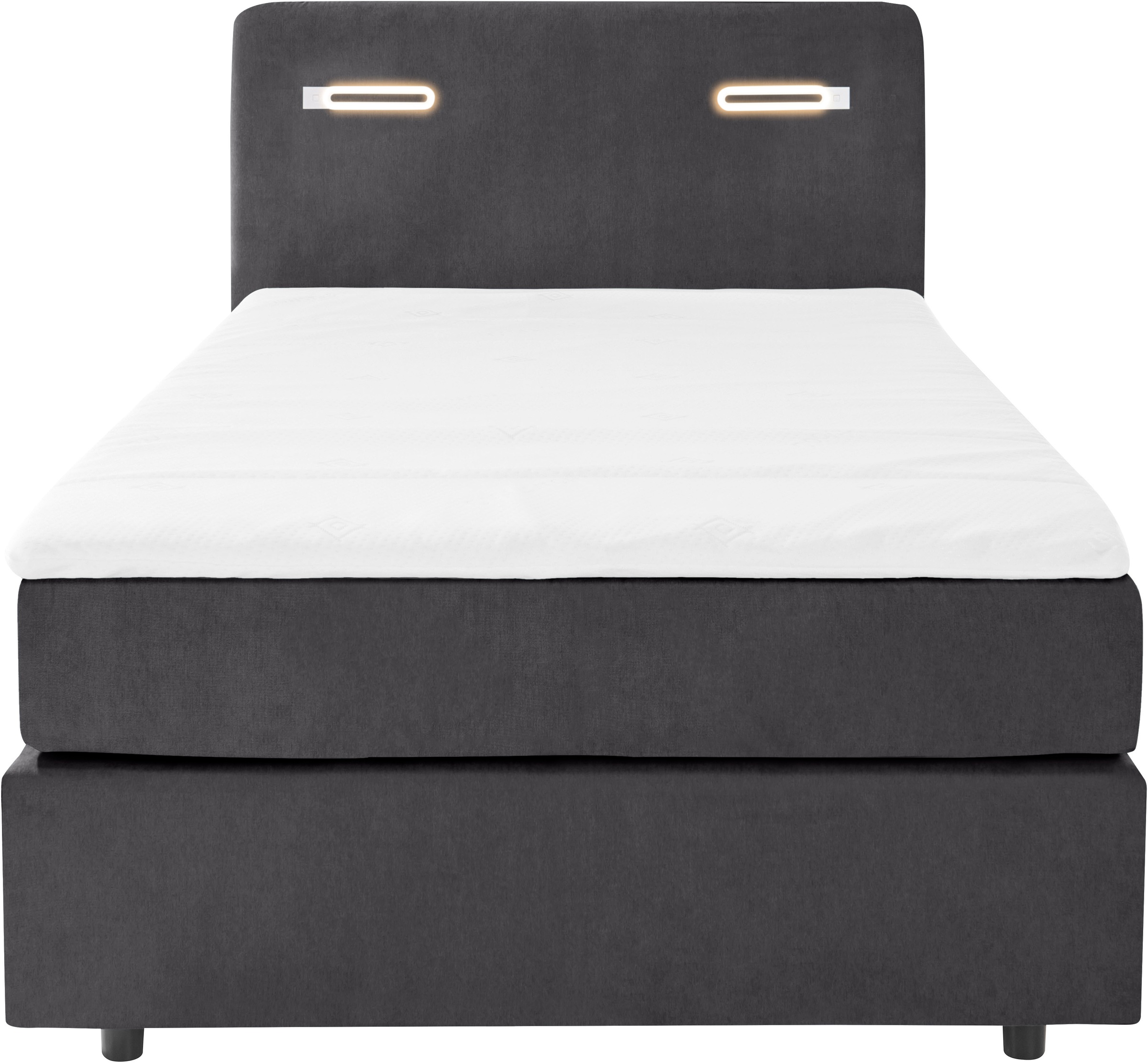 INOSIGN Boxbett »Luan«, Schubkästen, LED-Beleuchtung und Topper, in Breite 120 cm und 180 cm