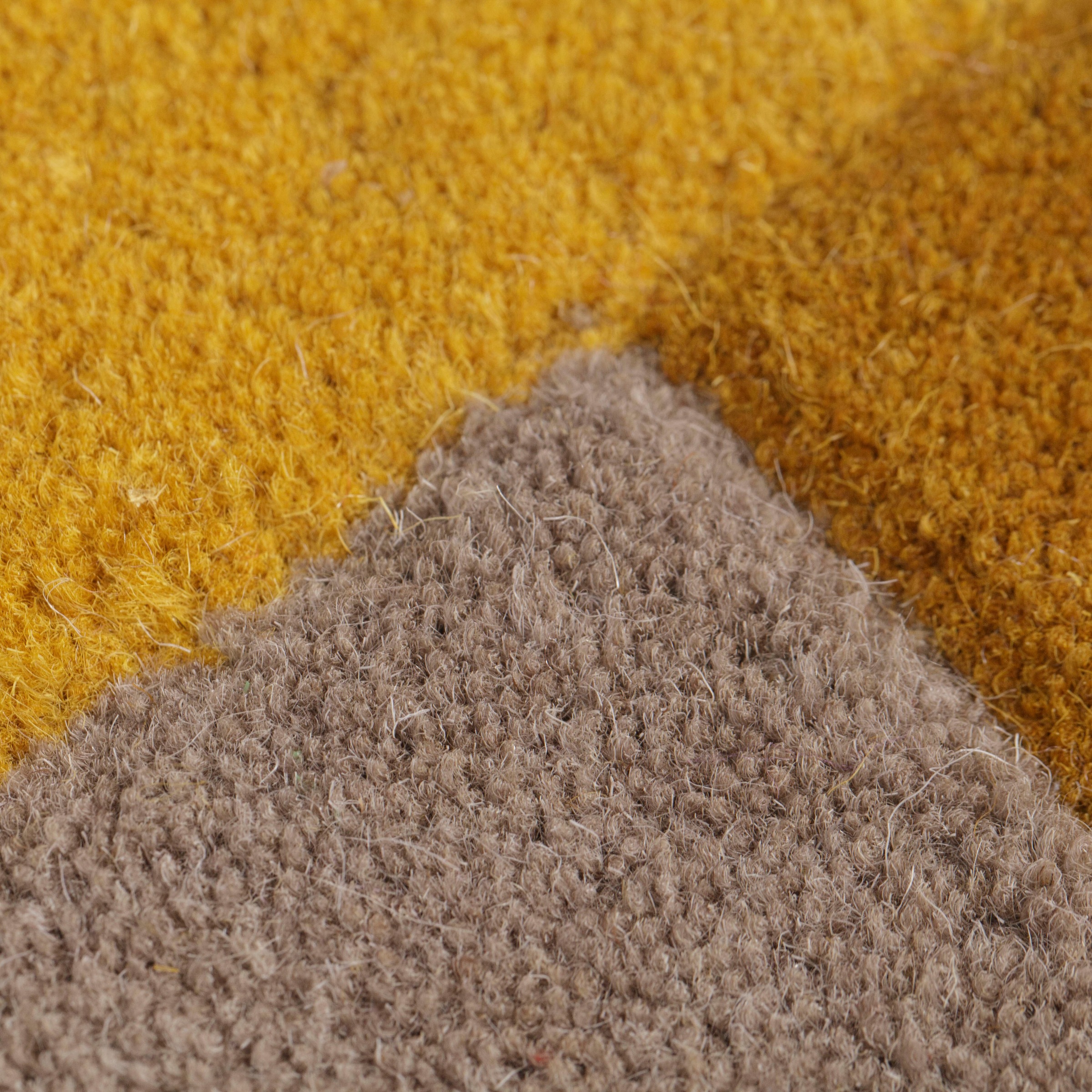 Läufer FLAIR RUGS "Abstract Collage, 100% Wolle, Karo Design", gelb (ocker), B:60cm H:11mm L:230cm, Wolle, Teppiche, Läufer, Patchwork, modern, mehrfarbig, Läufer, Wohnzimmer, Flur, Schlafzimmer 2