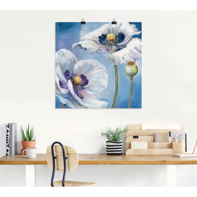 Artland Wandbild »Blauer Tanz II«, Blumen, (1 St.), als Leinwandbild,  Wandaufkleber oder Poster in versch. Größen bestellen | BAUR