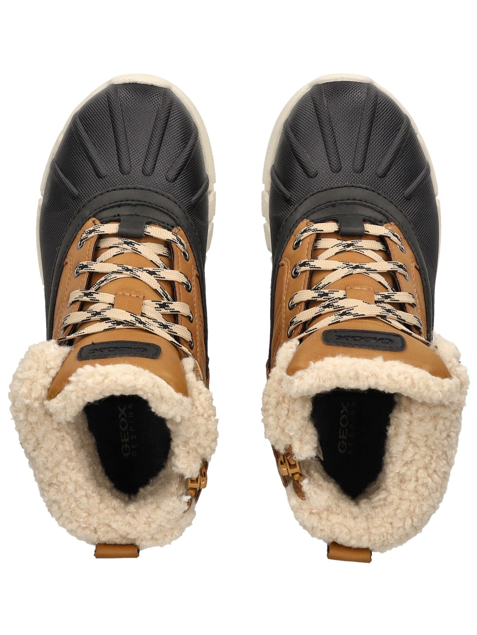 Geox Schnürstiefelette »Geox Stiefelette Lederimitat/Textil«