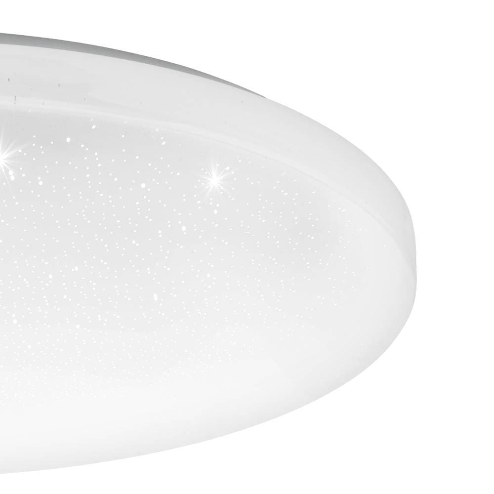 EGLO LED Deckenleuchte »FRANIA-S Deckenlampe, weiß, Kristalleffekt, geringe Aufbauhöhe«, 1 flammig, Leuchtmittel LED-Board | LED fest integriert, Wohzimmer, Küche, Esszimmer, Flur, modern, rund