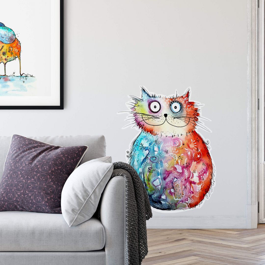 Wall-Art Wandtattoo »Lebensfreude - Happy Cat«, (1 St.) kaufen | BAUR