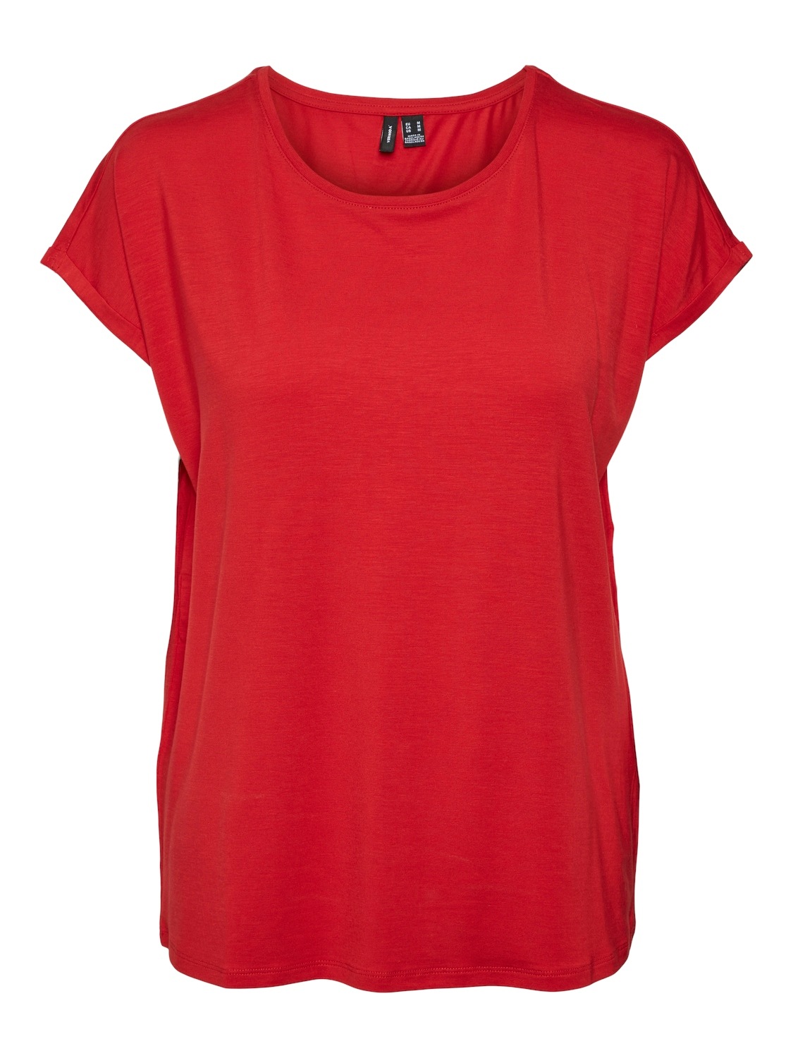 Vero Moda Rundhalsshirt "VMAVA PLAIN SS TOP GAJRS NOOS"