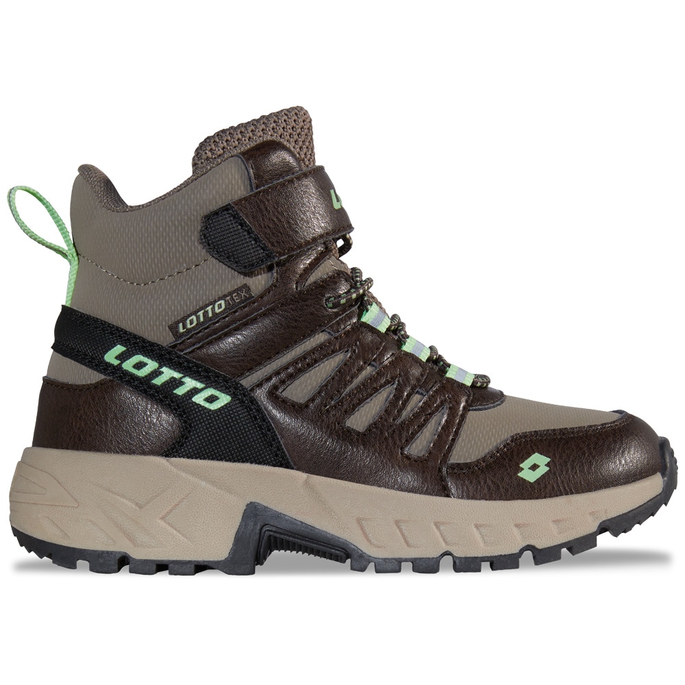 LOTTO Mädchen Klettboot, Gr. 28, braun, Kunstfaser, mehrfarbig, Schuhe, - wasserabweisend, windabweisend & atmungsaktiv