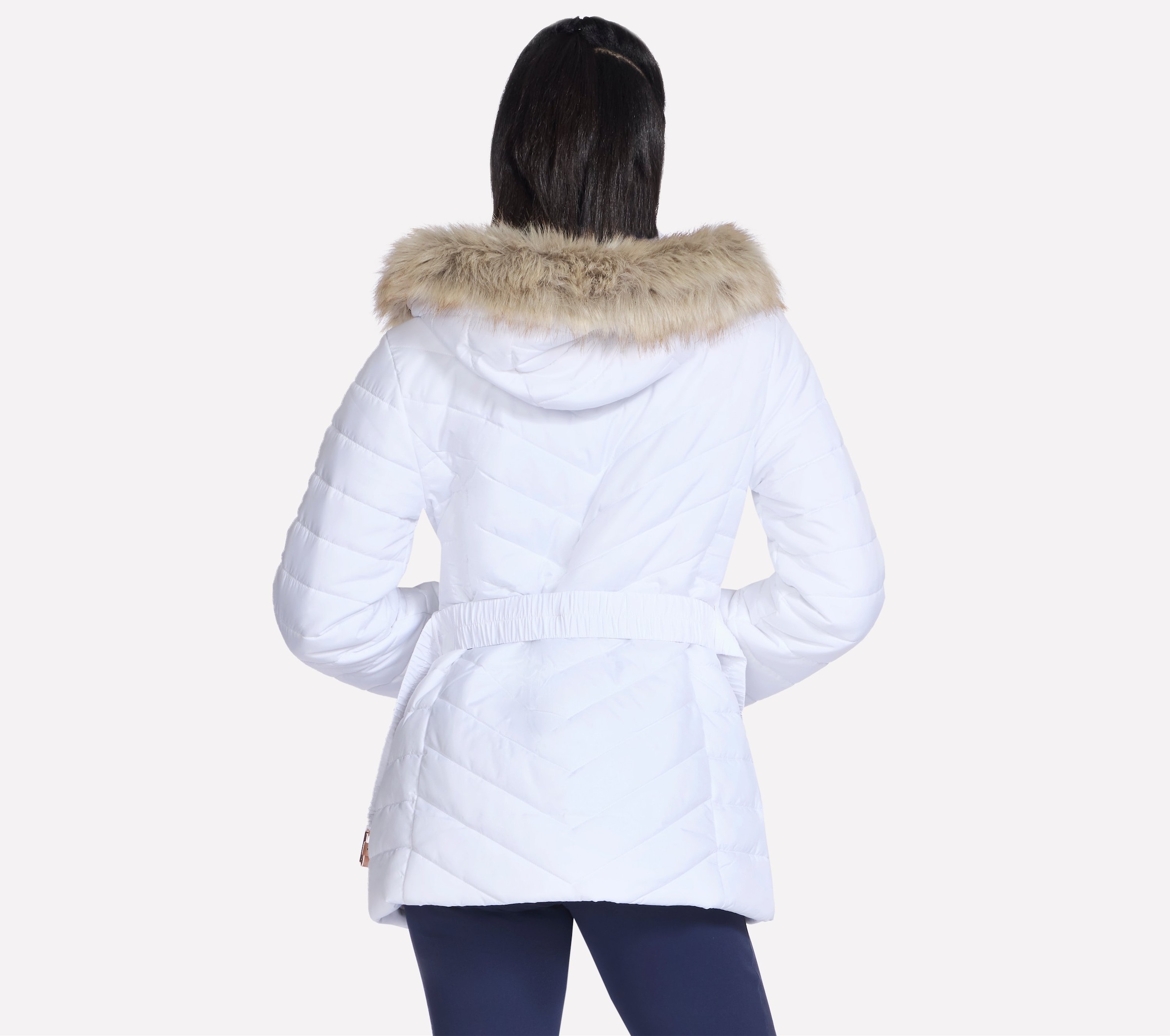 Skechers Winterjacke »ON-THE-GO BELTED PARKA« mit Kapuze mit Gürtel, aus GO SHIELD™ Cozy Fit®-Material