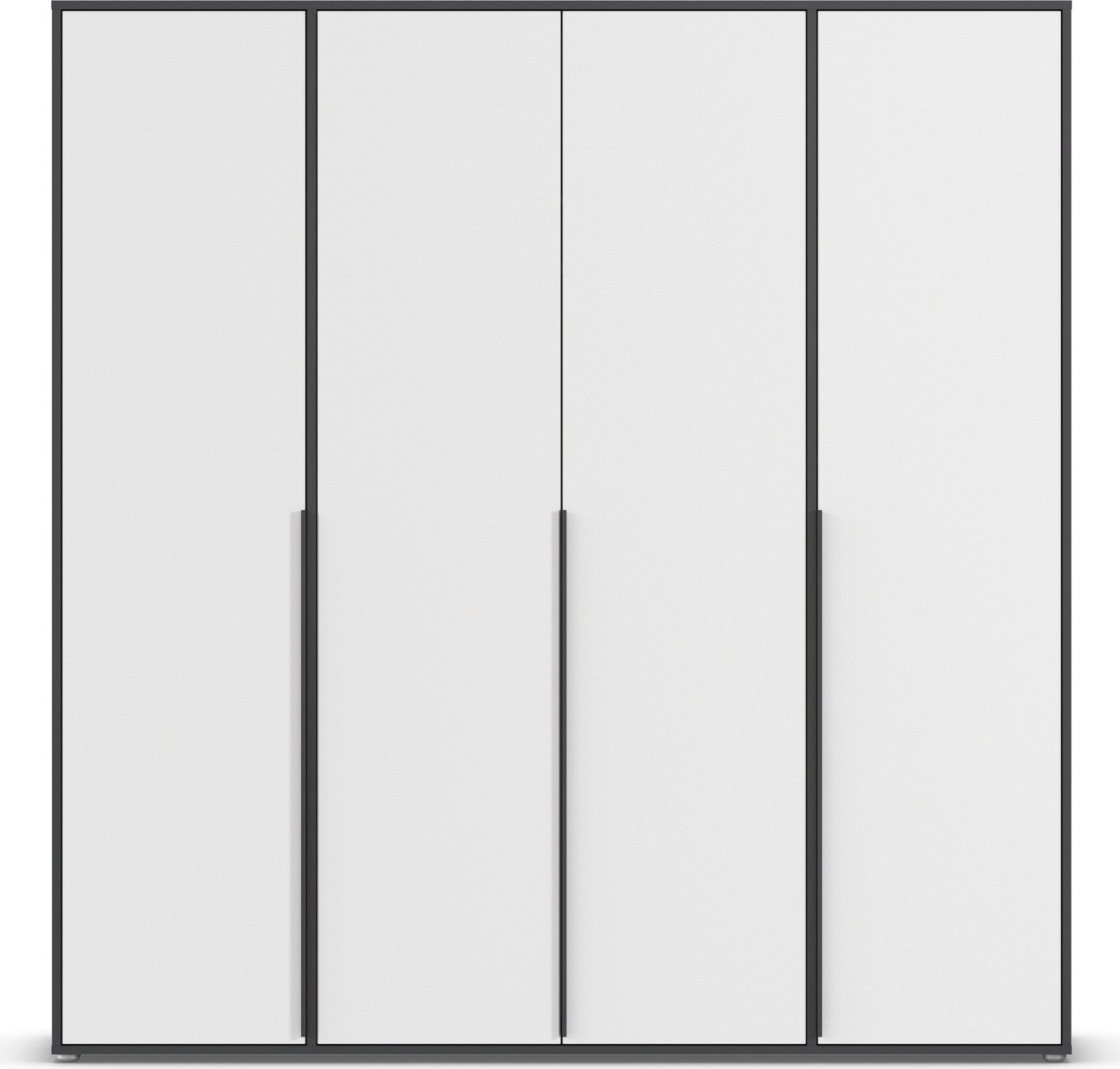 rauch Drehtürenschrank »Kleiderschrank Schrank Garderobe Wäscheschrank NAGATA viel Stauraum«, (in 3 verschiedenen Ausstattungen BASIC/CLASSIC/PREMIUM), mit modernen Stangengriffen in Graumetallic TOPSELLER MADE IN GERMANY