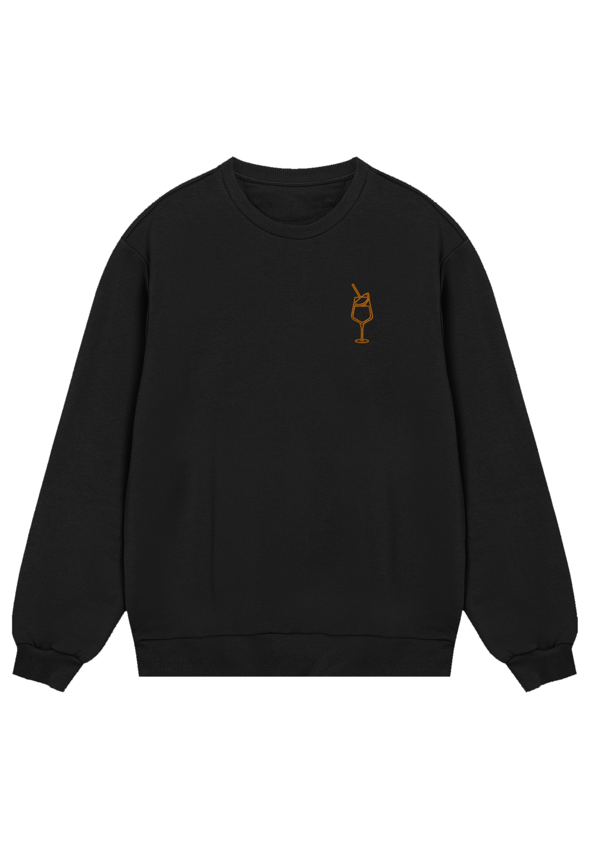 F4NT4STIC Sweatshirt »Orange Spritz Bestickt«, Premium Qualität