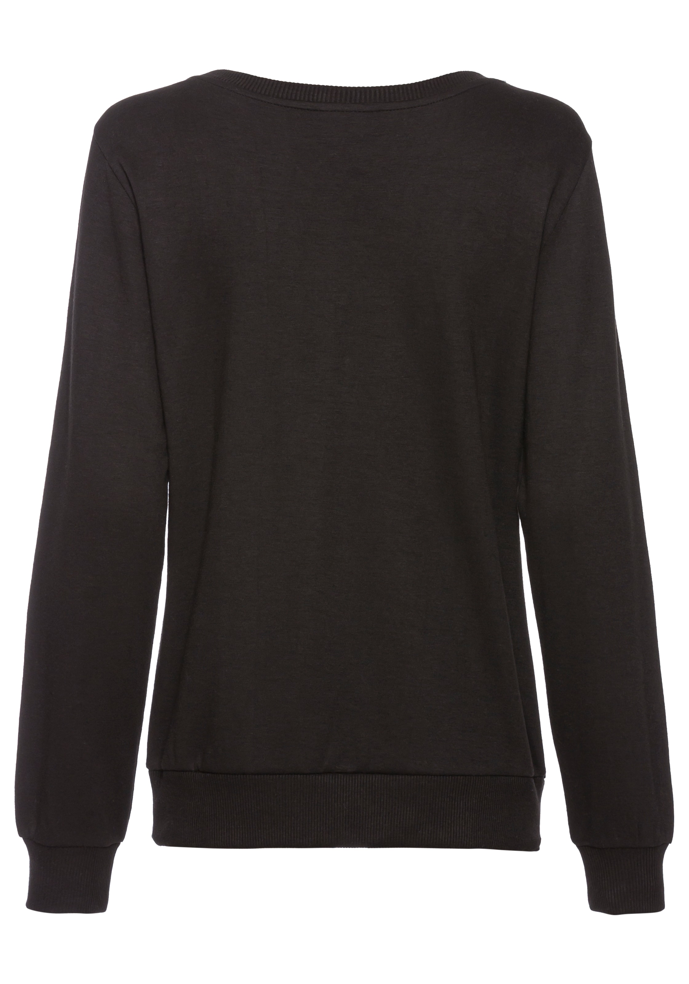 Vivance Longsweatshirt, mit Loungewear Stickerei, Loungeshirt