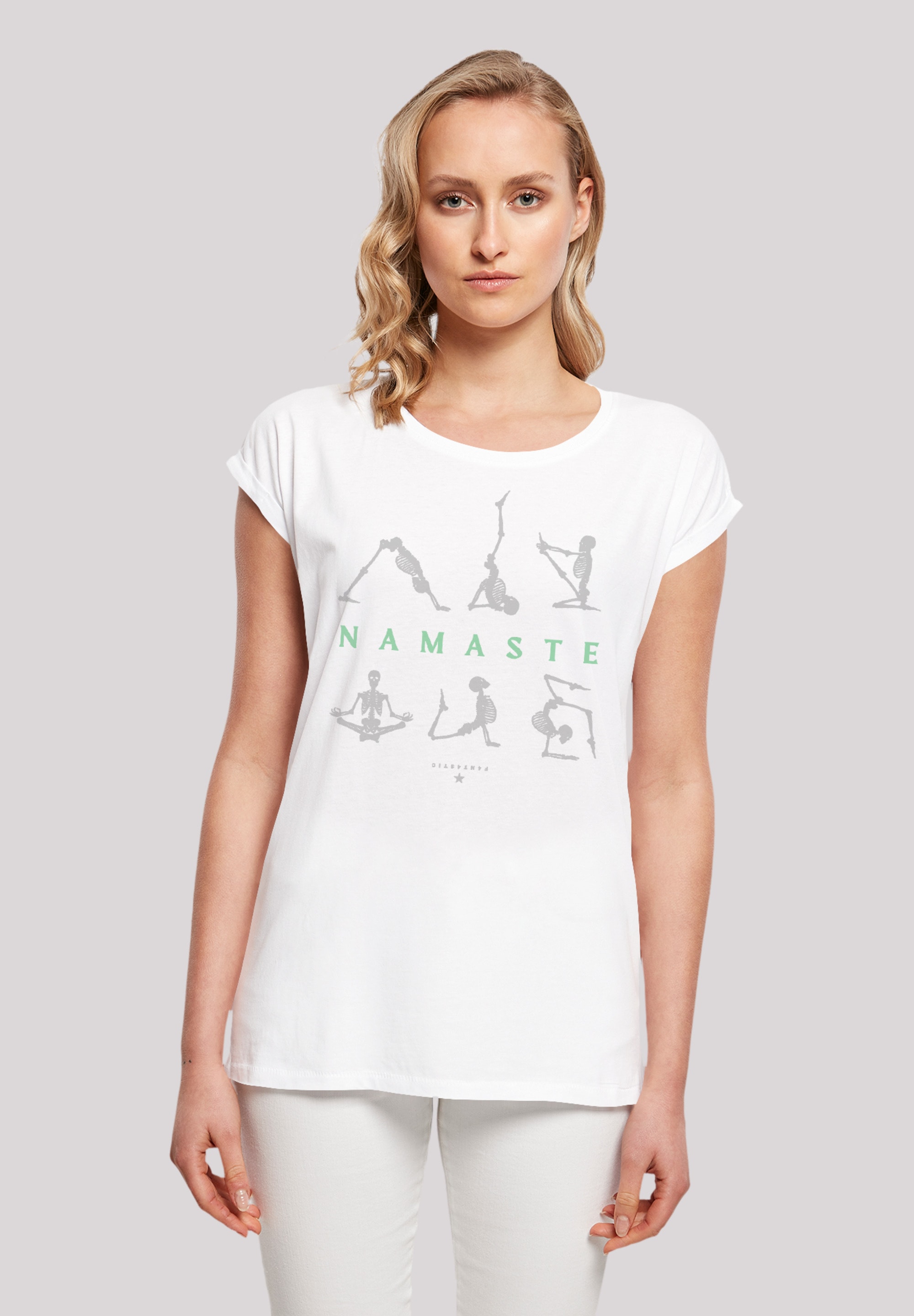 T-Shirt »Namaste Yoga Skelett Halloween«, Print