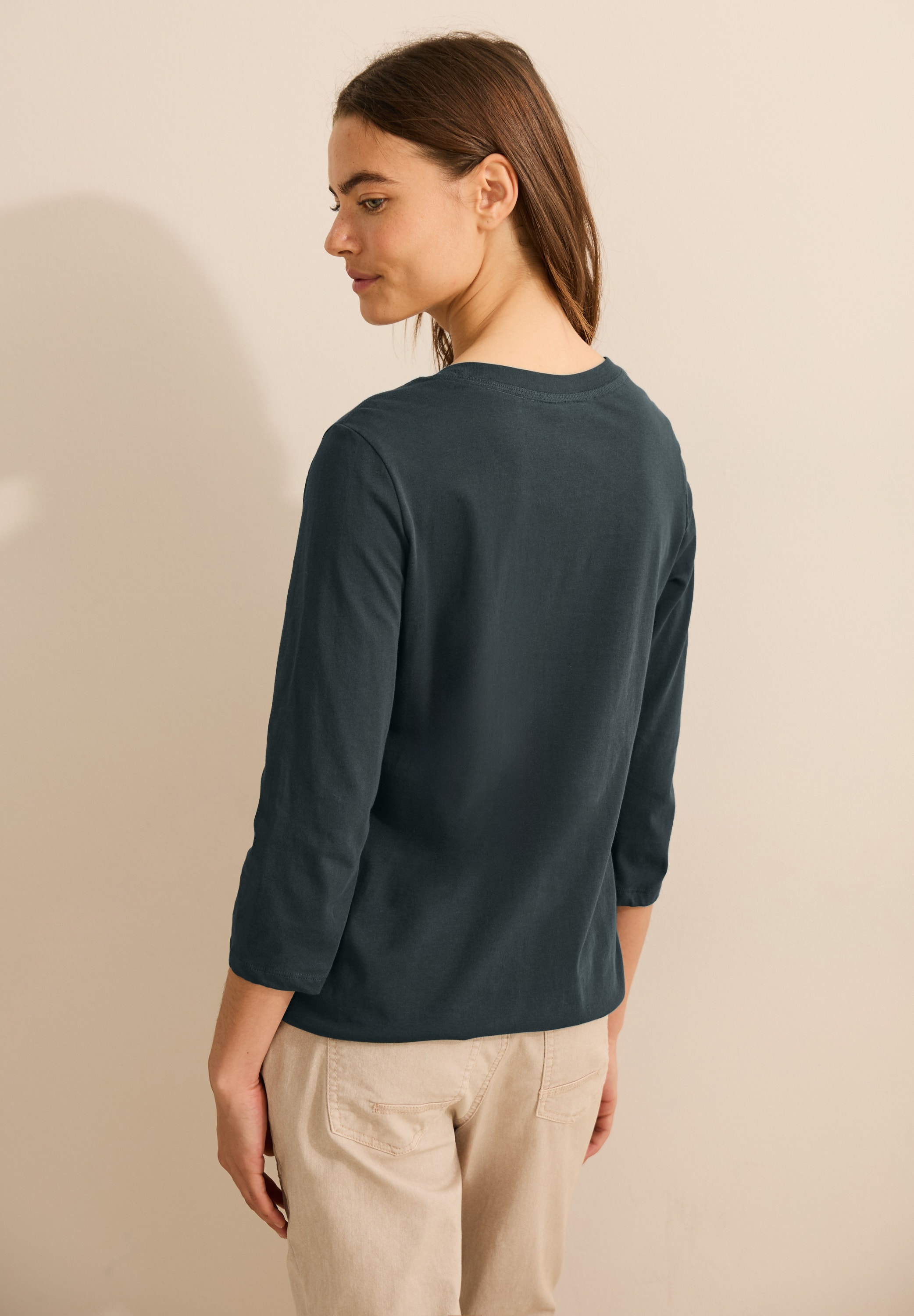 Cecil 3/4-Arm-Shirt, aus reiner Baumwolle