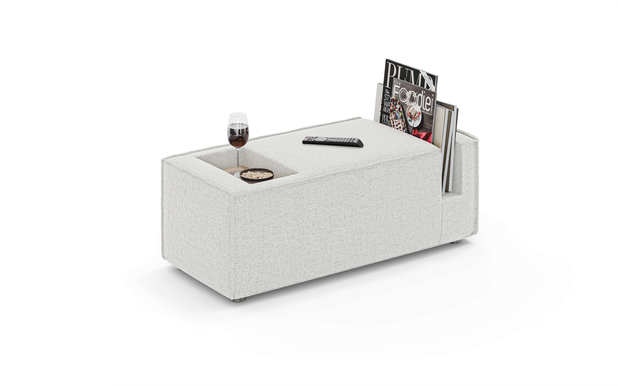 OTTO home Sofaelement "HAILY Tisch für das Modulsofa, Maße B/T/H: 45/100/37 cm" als Modul oder separat verwendbar, mit Steckfach und Ablagefläche
