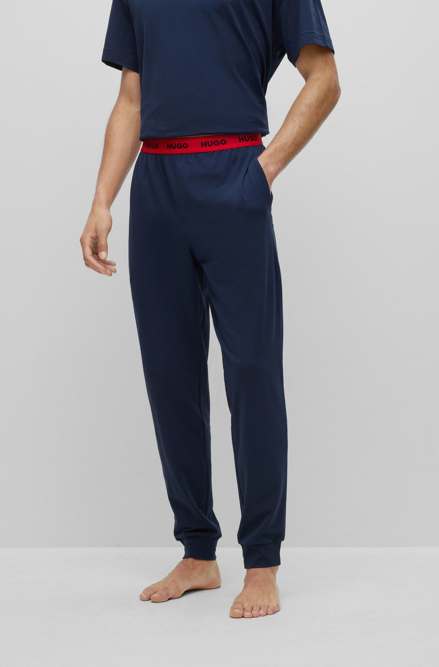 Pyjamahose »Linked Pants«, mit kontrastfarbenen Logo-Elastikbund