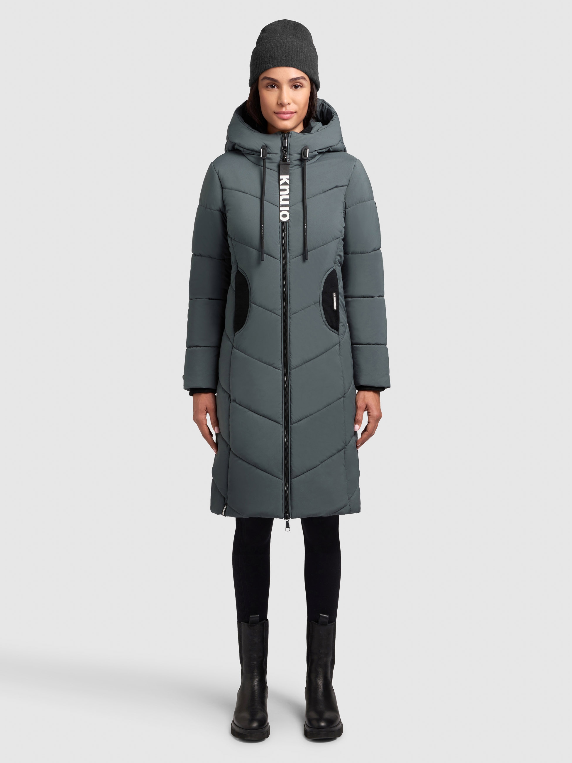 KHUJO Damen Steppmantel "ARIBAY4 LIGHT"foam grün, Gr. L, unifarben, 100% Polyester, Mäntel