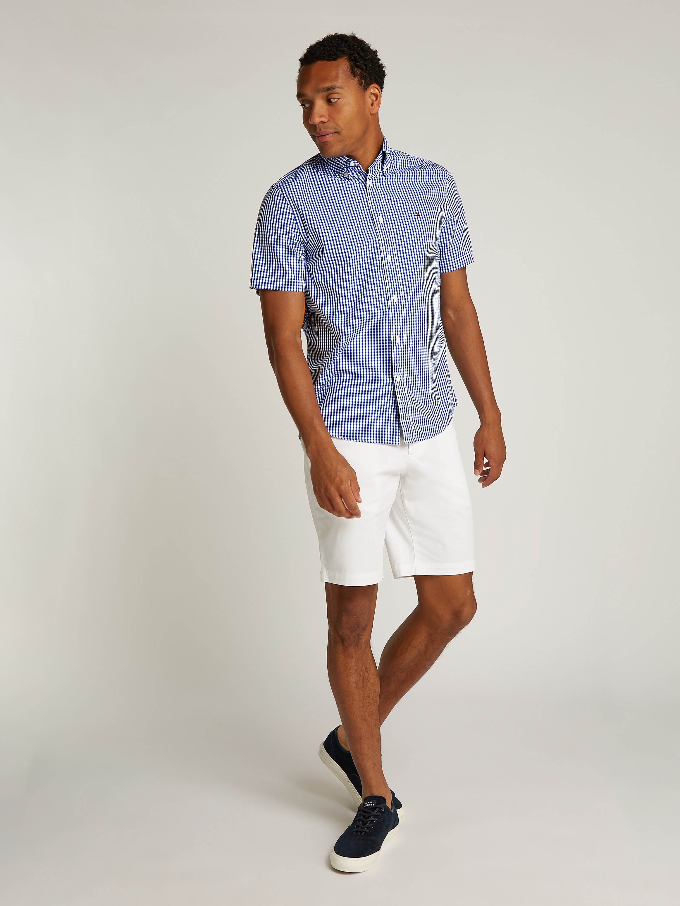 Tommy Hilfiger Kurzarmhemd »FLEX POPLIN CHECK SS RF SHIRT«