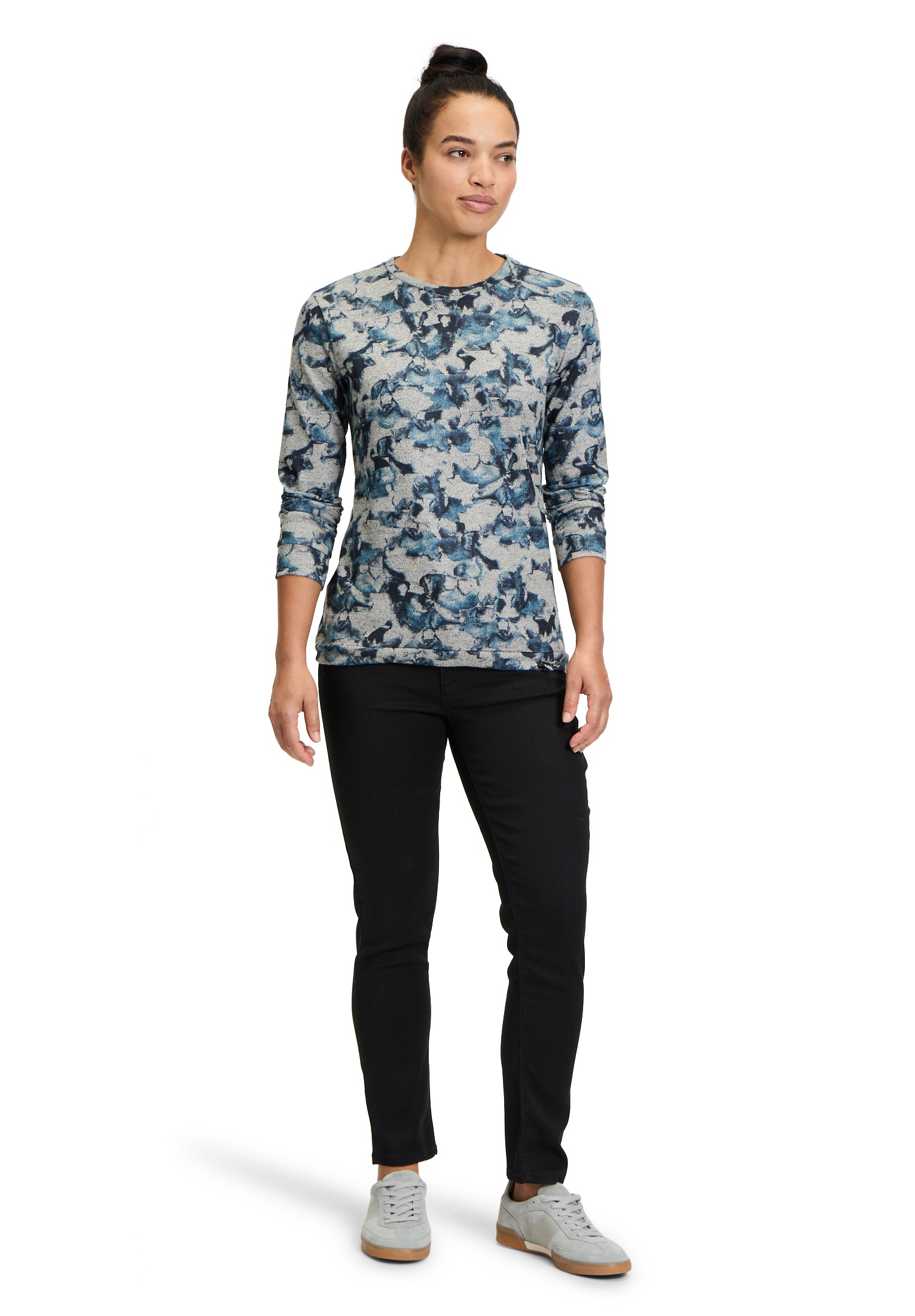 Betty&Co Kurzarmshirt »Betty & Co Damen Casual-Shirt mit Tunnelzug«, (1 tlg.), Druck