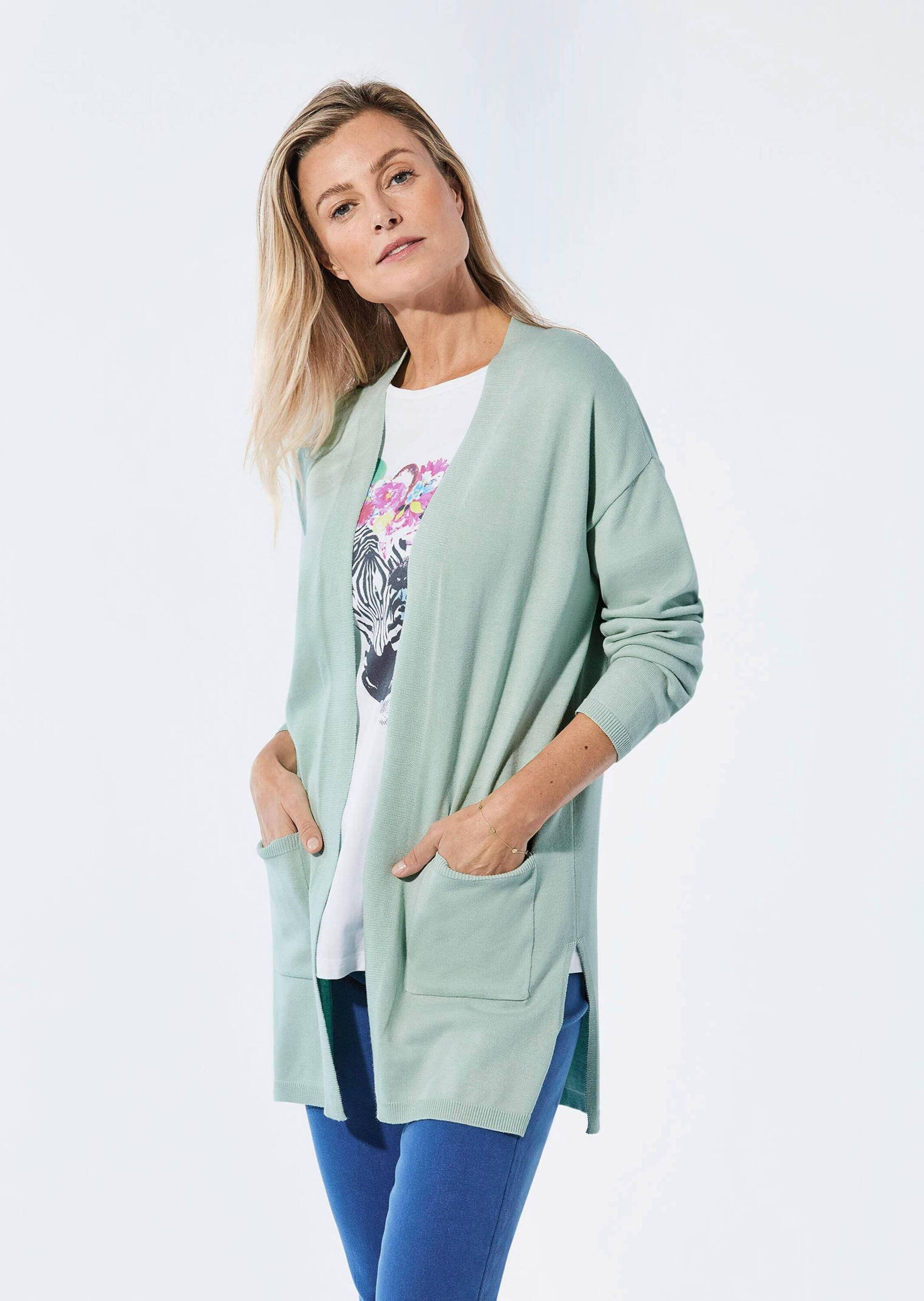 GOLDNER Strickjacke "Kurzgröße Longstrickjacke mit Taschen" keine/nicht rel günstig online kaufen