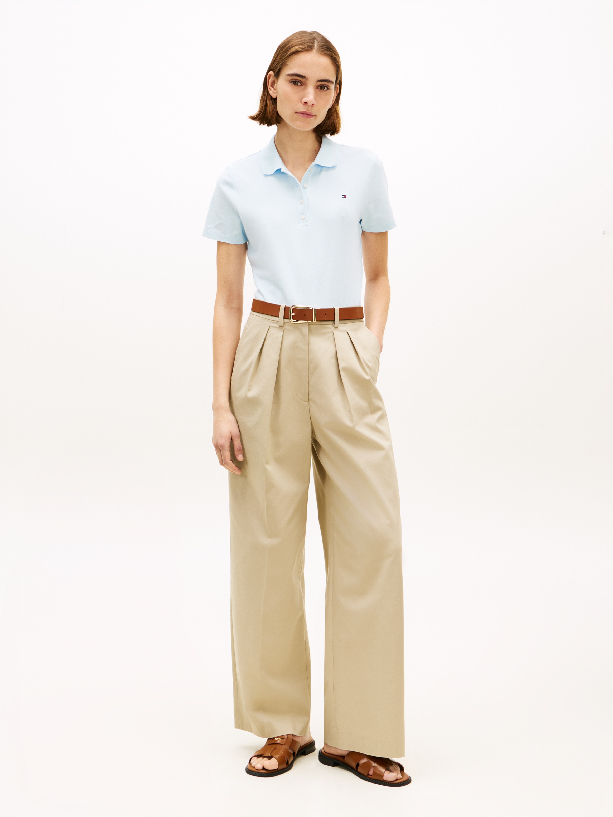 Tommy Hilfiger Poloshirt »1985 Slim Fit Pique Premium« mit Logostickerei, Seitenschlitze