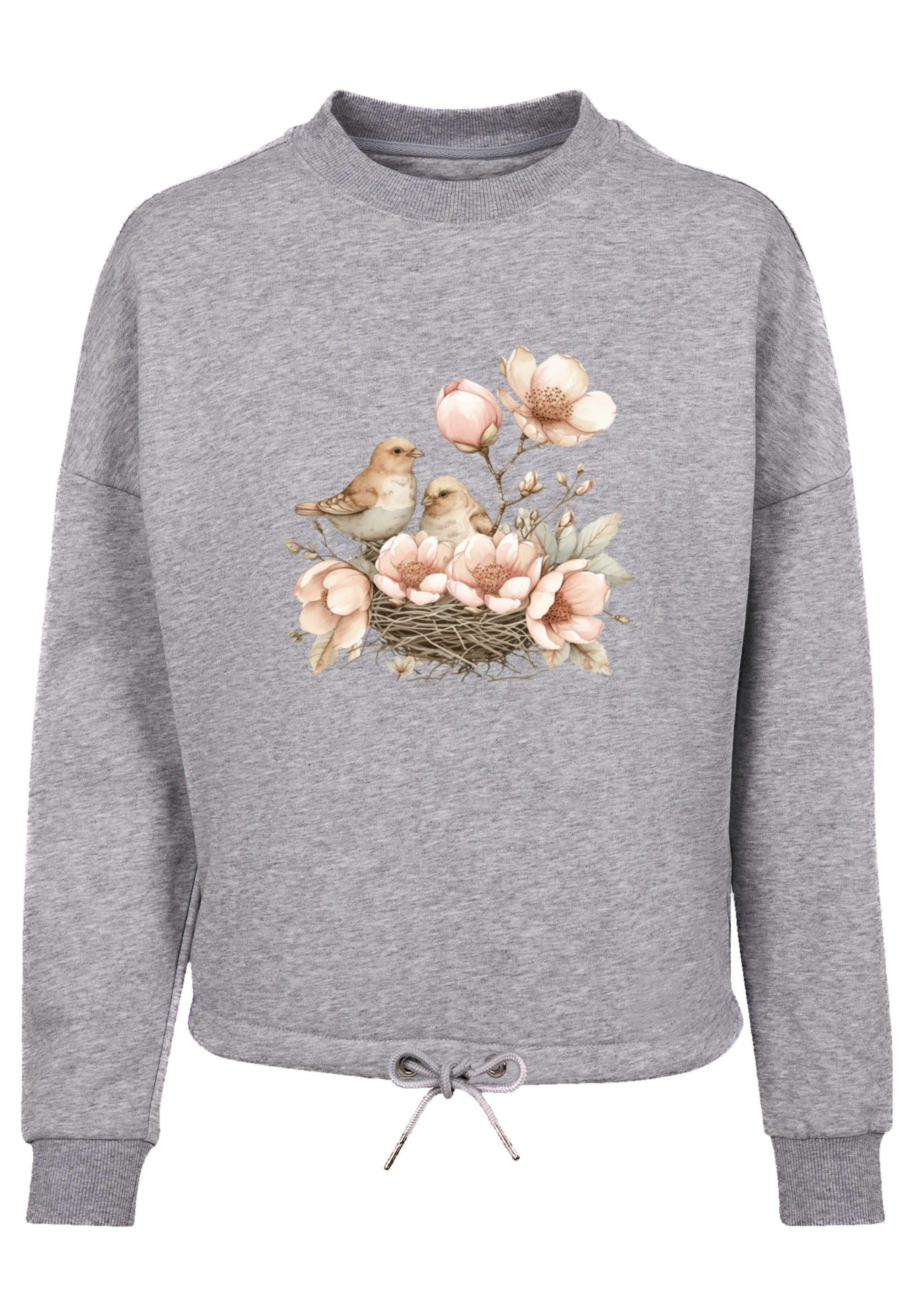 F4NT4STIC Sweatshirt »Vogelnest Blumen«, Premium Qualität