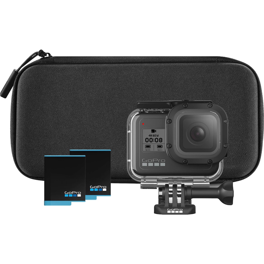 GoPro Camcorder »Hero 8 Accessory Hard Bundle«, 4K Ultra HD, WLAN (Wi-Fi)-Bluetooth