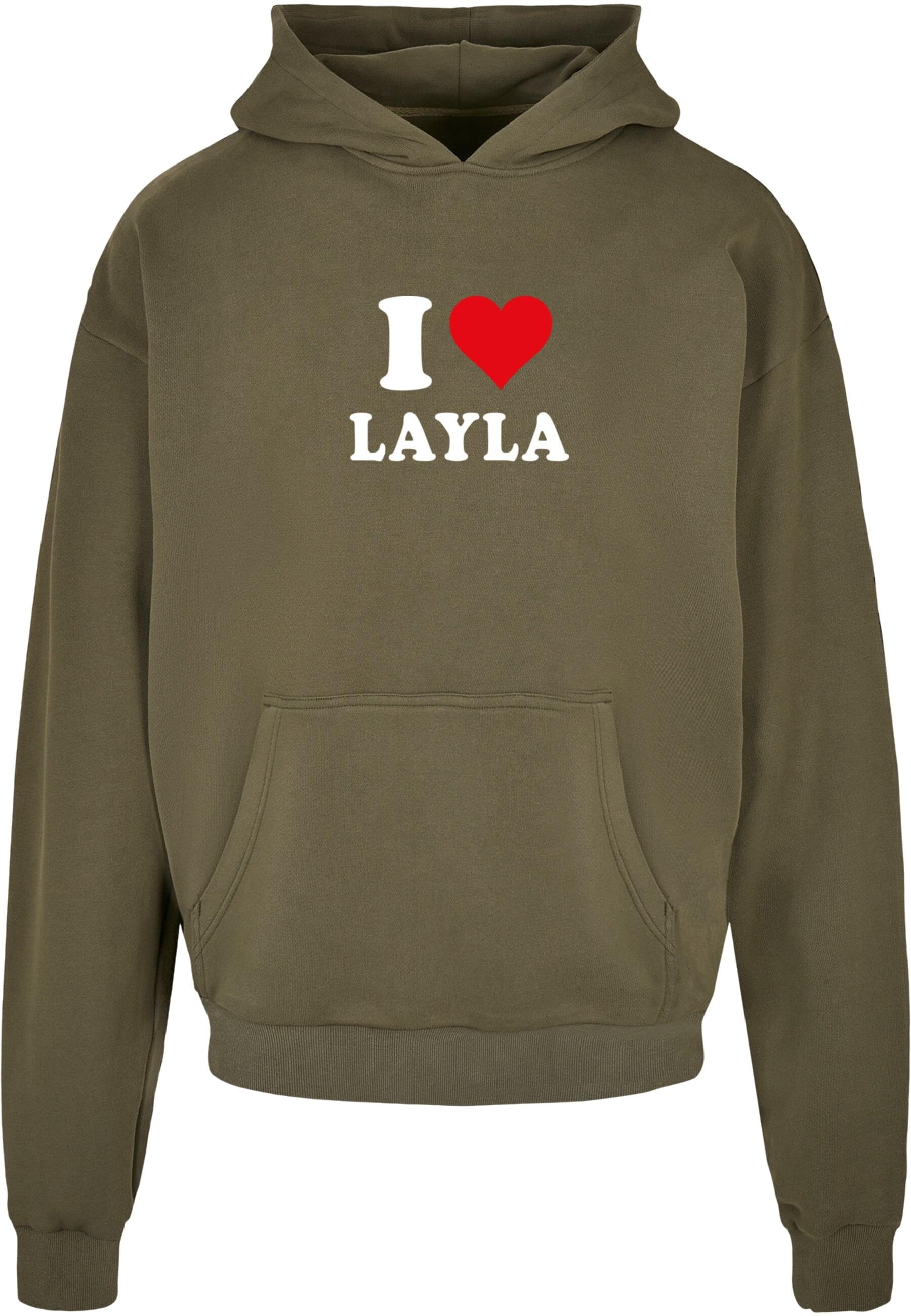 Merchcode Kapuzensweatshirt "Merchcode Herren I Love Layla X Ultra Heavy Hoody"