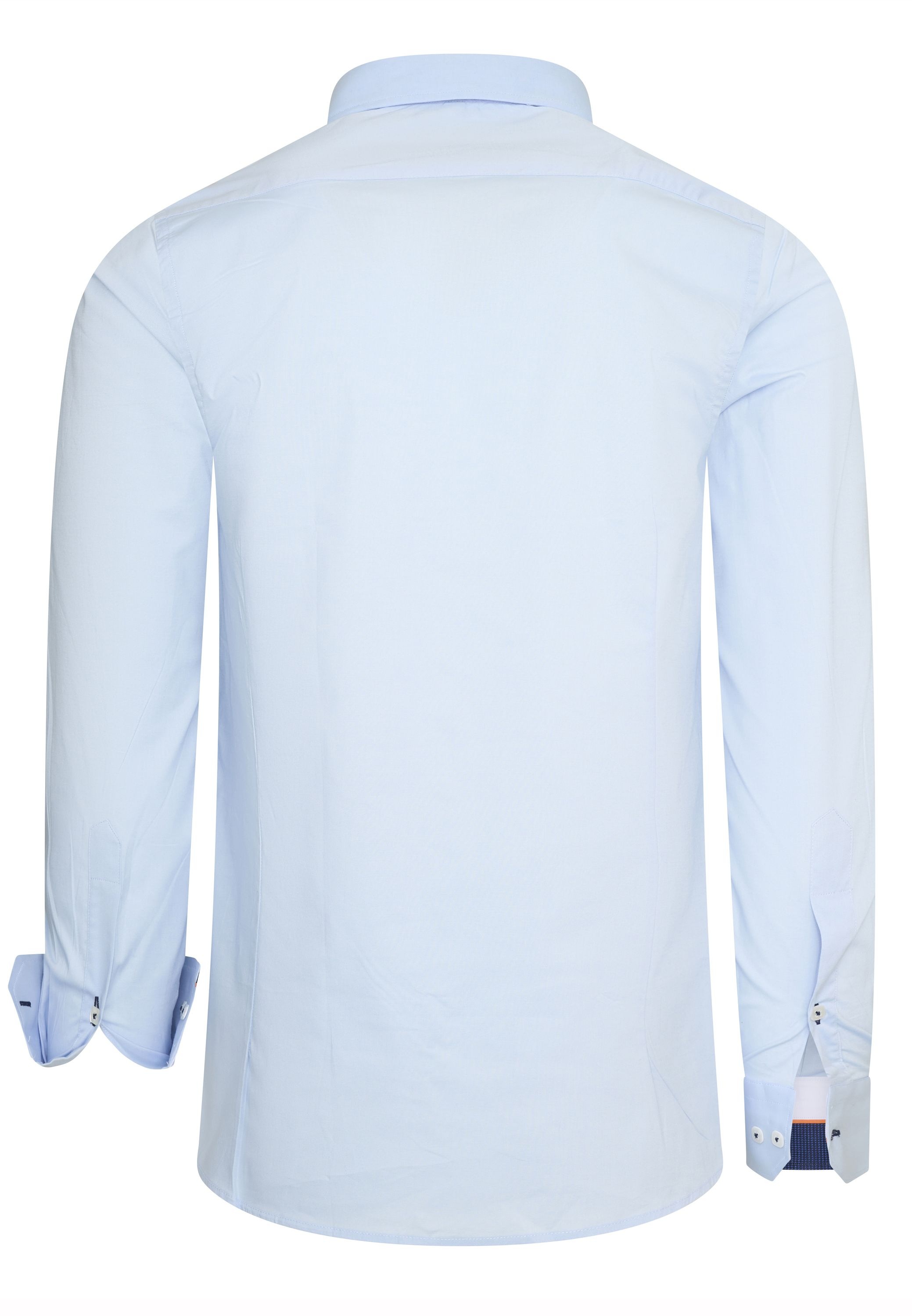 Rusty Neal Langarmhemd, in figurbetontem Slim Fit-Schnitt