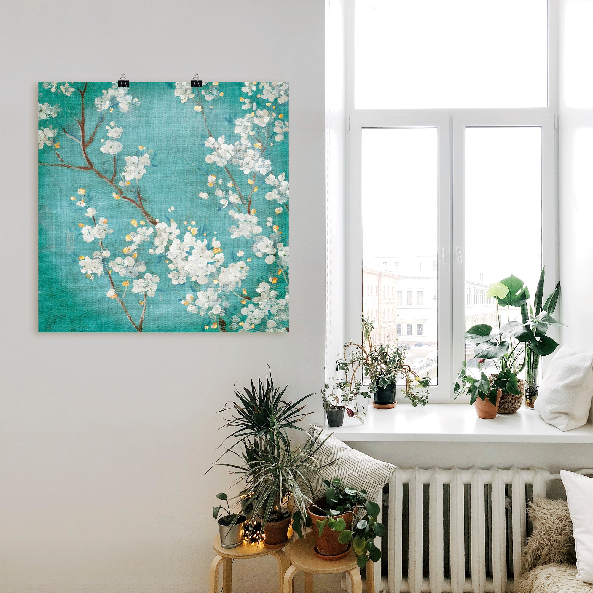 Artland Wandbild »Weiße Kirschblüten II«, Blumen, (1 St.), als Leinwandbild, Poster in verschied. Größen