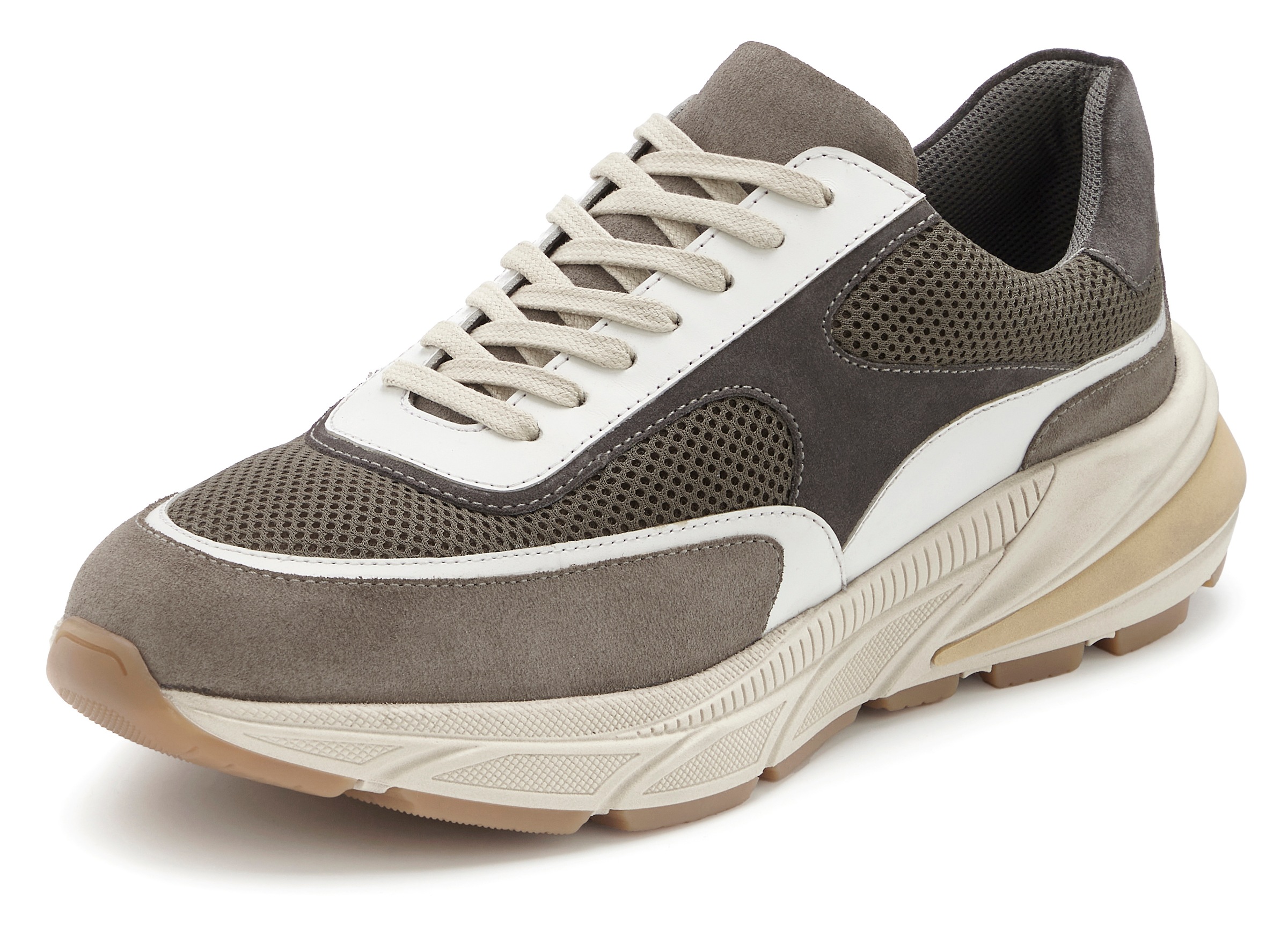 John Devin Sneaker »Halbschuh,«  runde Schuhspitze, Schnürung, bequeme Sohle, aus Leder