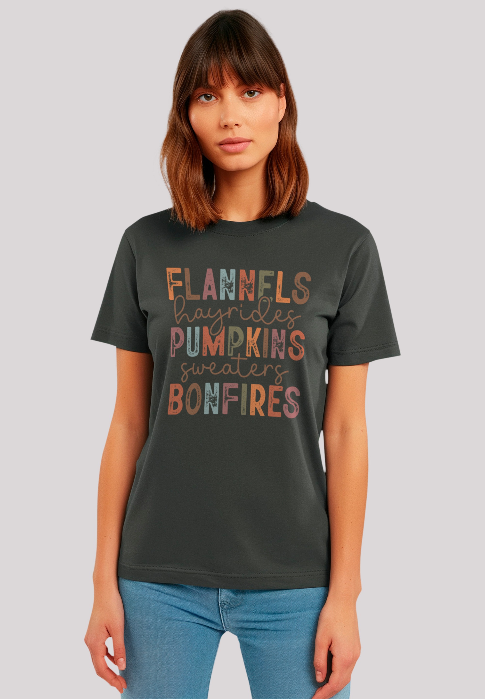 F4NT4STIC T-Shirt "flannels Pumpkins Kürbis bonfires", Premium Qualität, Ha günstig online kaufen