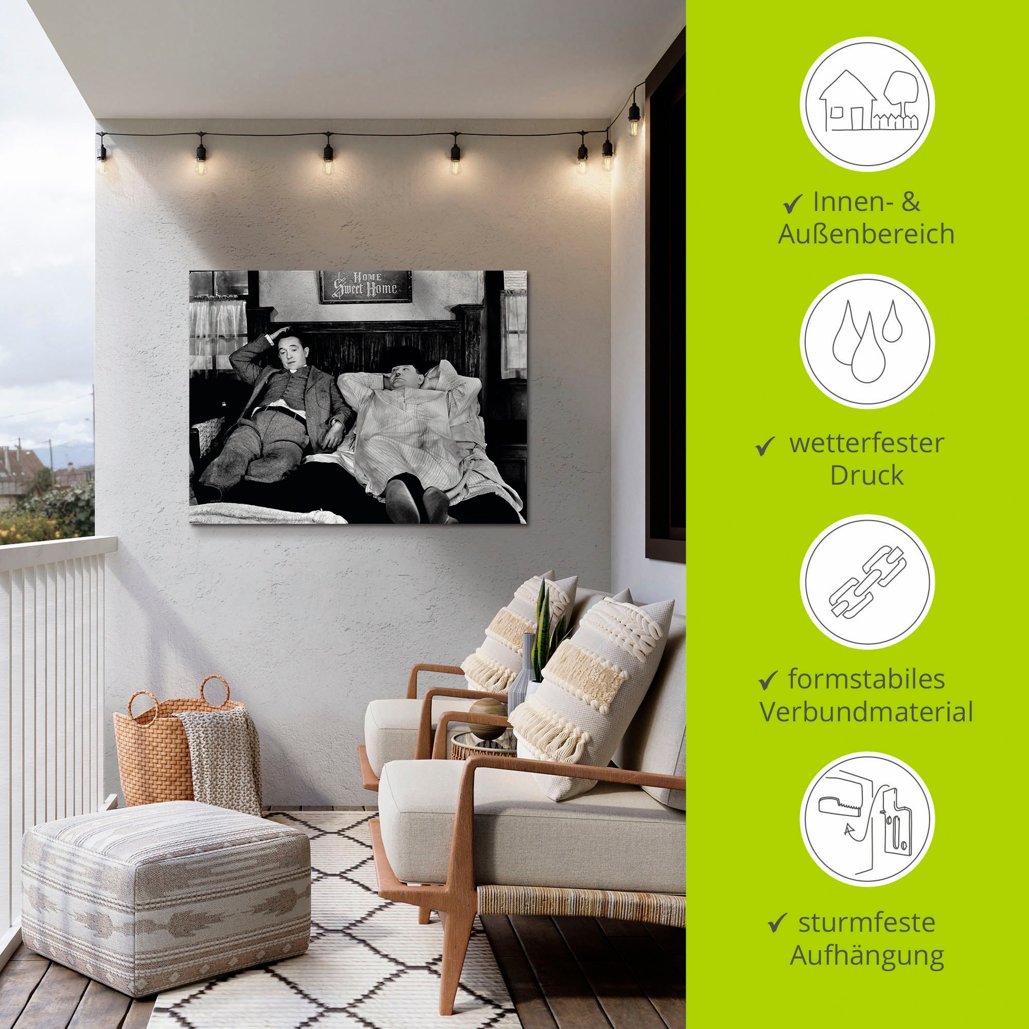 Artland Wandbild »Dick und Doof I«, Stars, (1 St.), als Alubild, Outdoorbild, Leinwandbild, Poster, Wandaufkleber