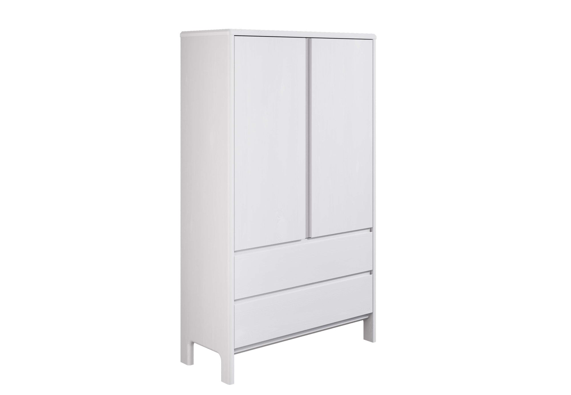 OTTO home Wäscheschrank "Luven" B/H/T ca. 81/137/34, aus massiver Kiefer, Höhe 137 cm, mit 2 Schubladen und 2 Türen