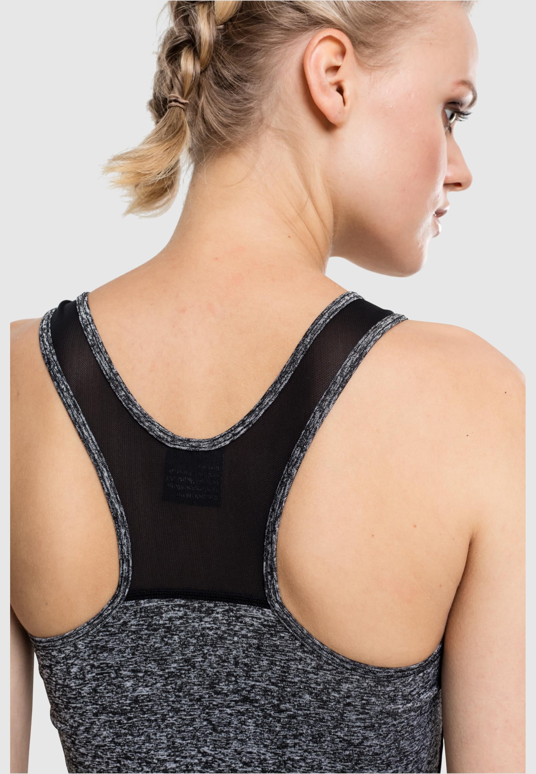 URBAN CLASSICS Muskelshirt »Urban Classics Damen Ladies Active Melange Trainings Top«, (1 tlg.)