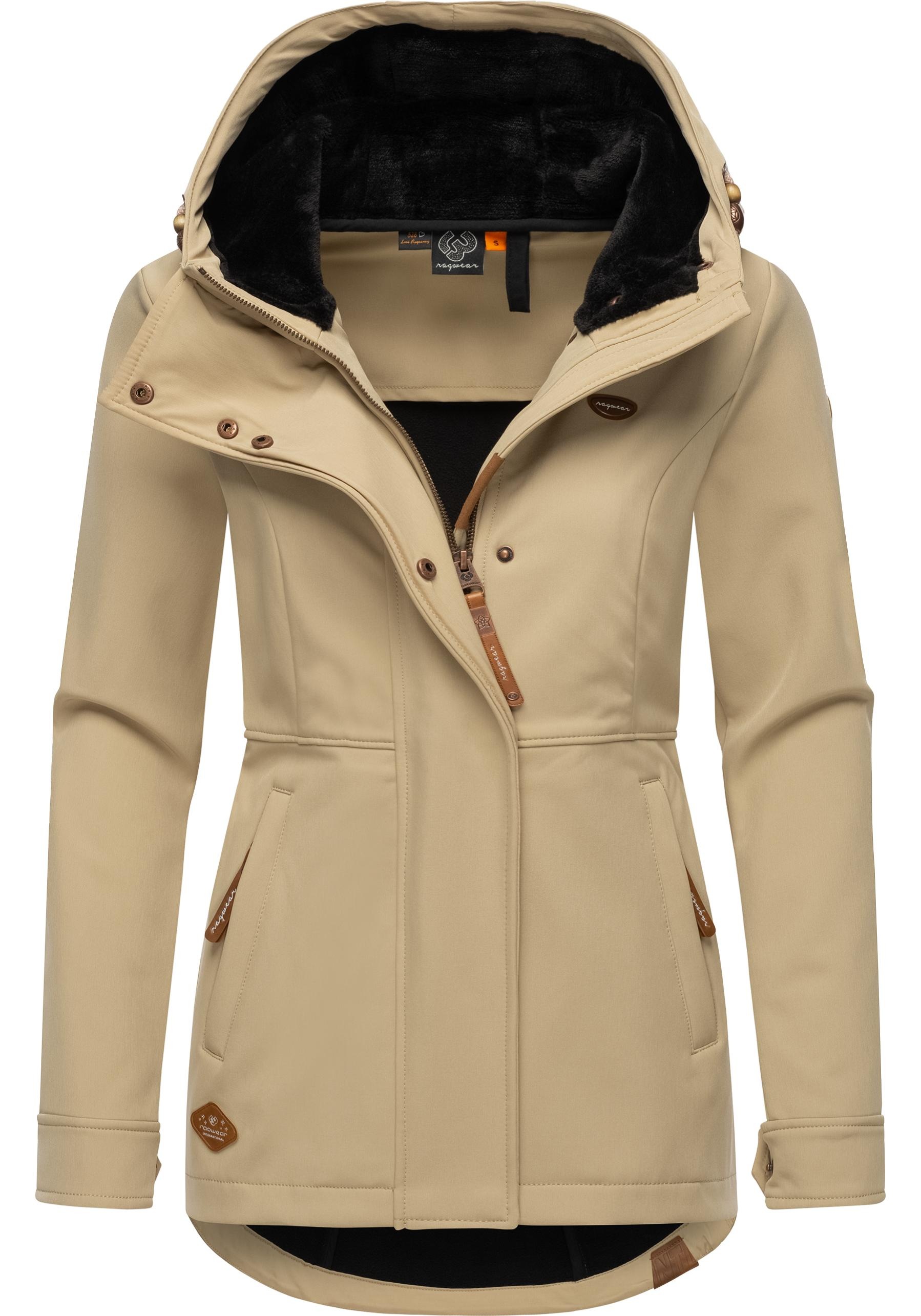 Ragwear Softshelljacke »Yba«, mit Kapuze, sportliche Damen Outdoorjacke mit Kapuze