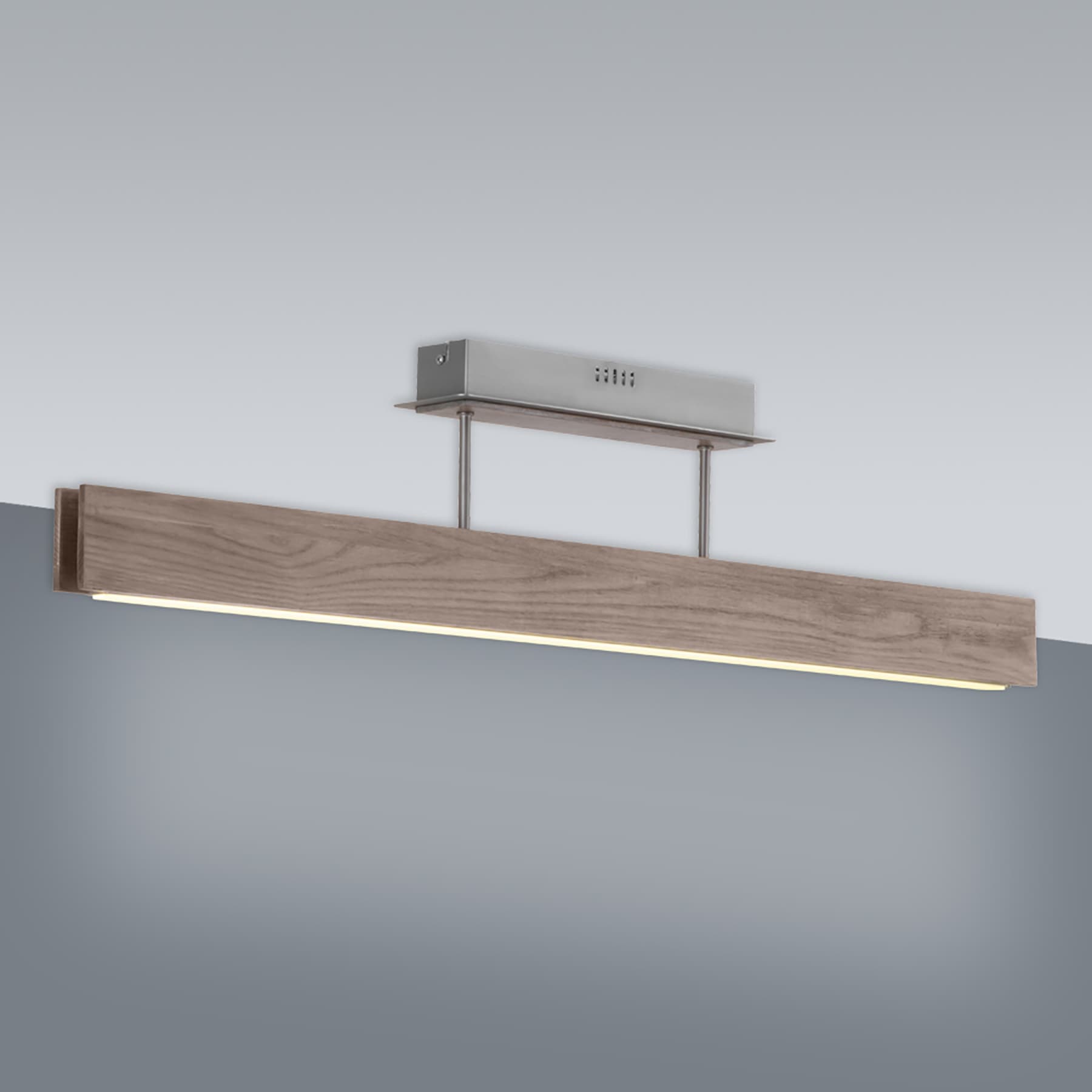 näve LED Deckenleuchte »Straight« LED-Modul 1 Stk. Warmweiß dimmbar mit Wanddimmer, Holzkorpus aus Esche, L: 97,5cm, LED warmweiß