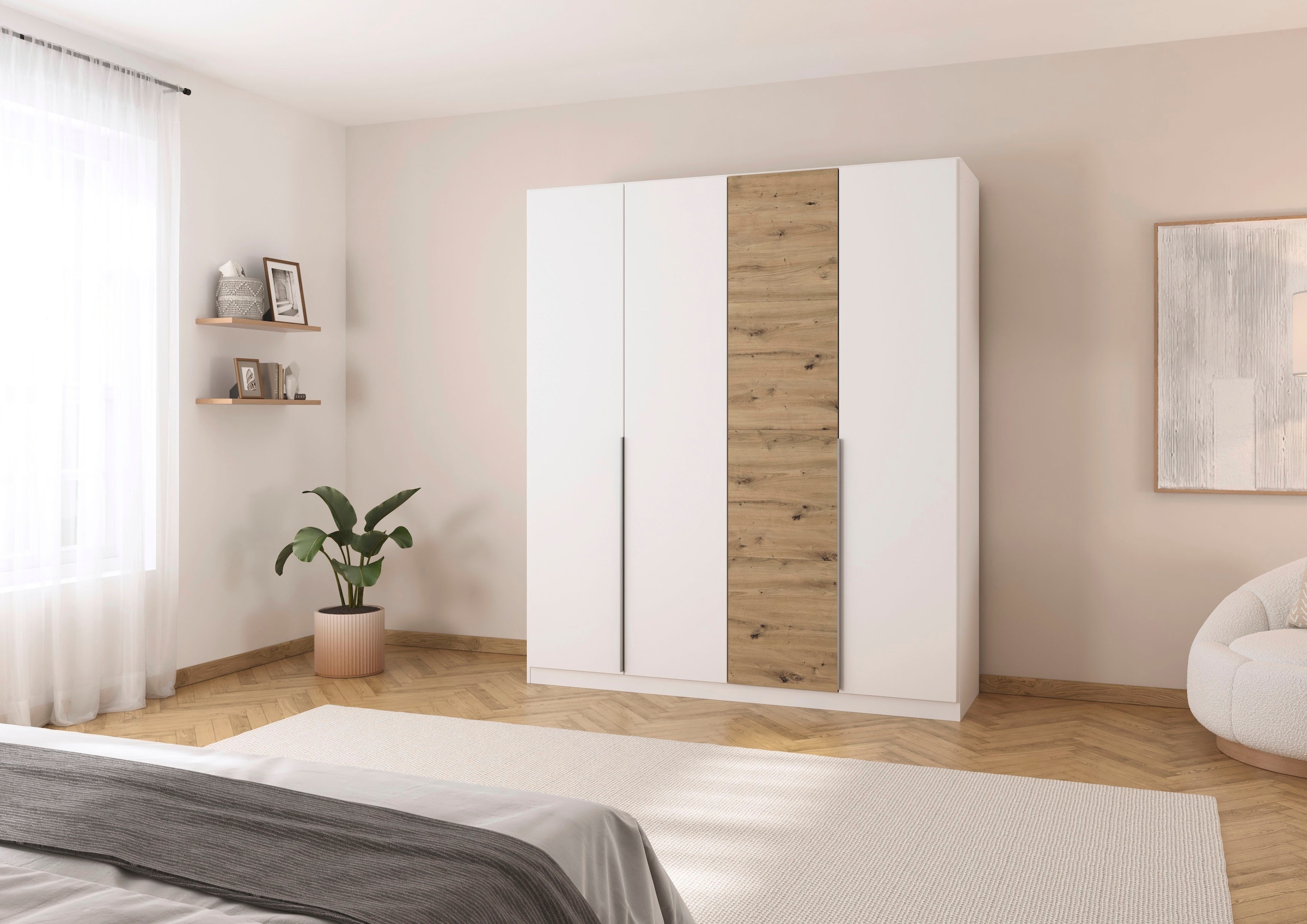 rauch Drehtürenschrank »Bellezza« inkl. Schubkasteneinsatz, Wäscheeinteilung und weiterem Zubehör