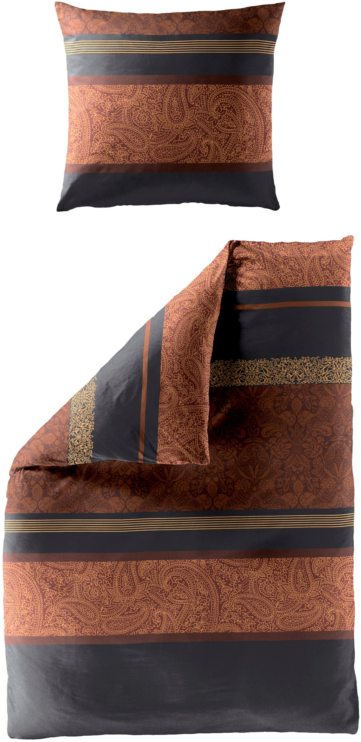 BIERBAUM Bettwäsche "4954" 2 Stk. 100 % Baumwolle, pflegeleicht, Paisley Mu günstig online kaufen