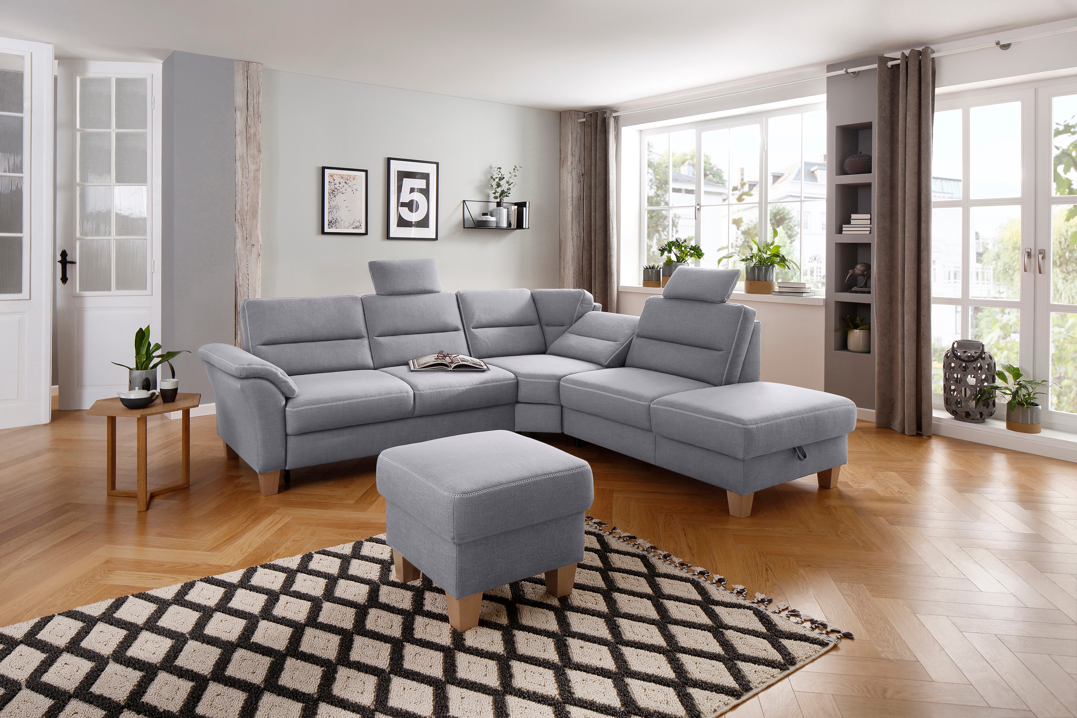 OTTO home Ecksofa "Soleo L-Form" komfortable Trapezecke mit Relaxfunktion, optional Schlaffunktion