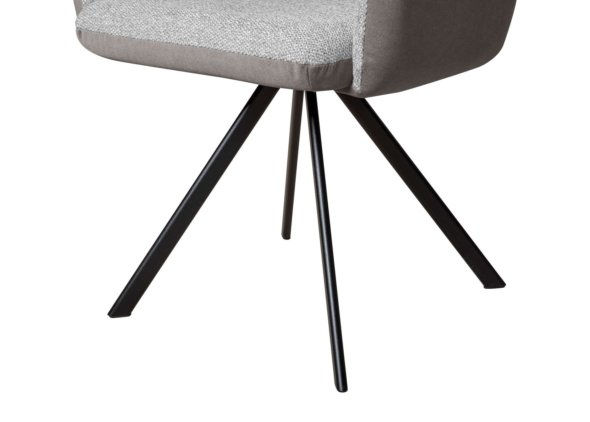 Home affaire Armlehnstuhl »Gabi Polsterstuhl, Esszimmerstuhl, Küchenstuhl, 4-Fußstuhl« () Gestell aus matt-schwarzem Flachmetall, stabil, 2-Stoff-Design