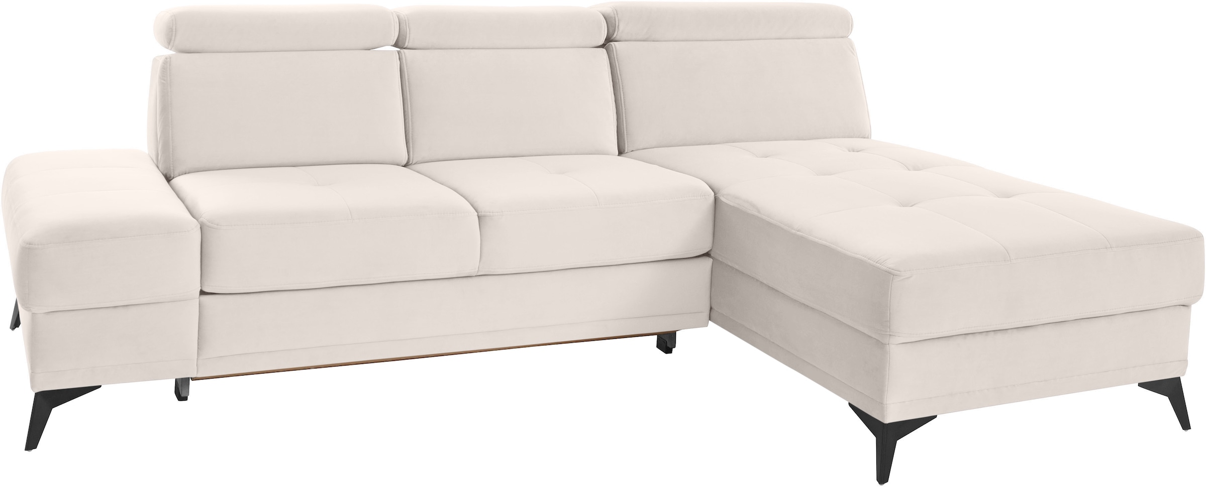 Home affaire Ecksofa »Cardiz L-Form« inkl.Kopfteilverstellung und Federkern wahlweise mit Bettfunktion