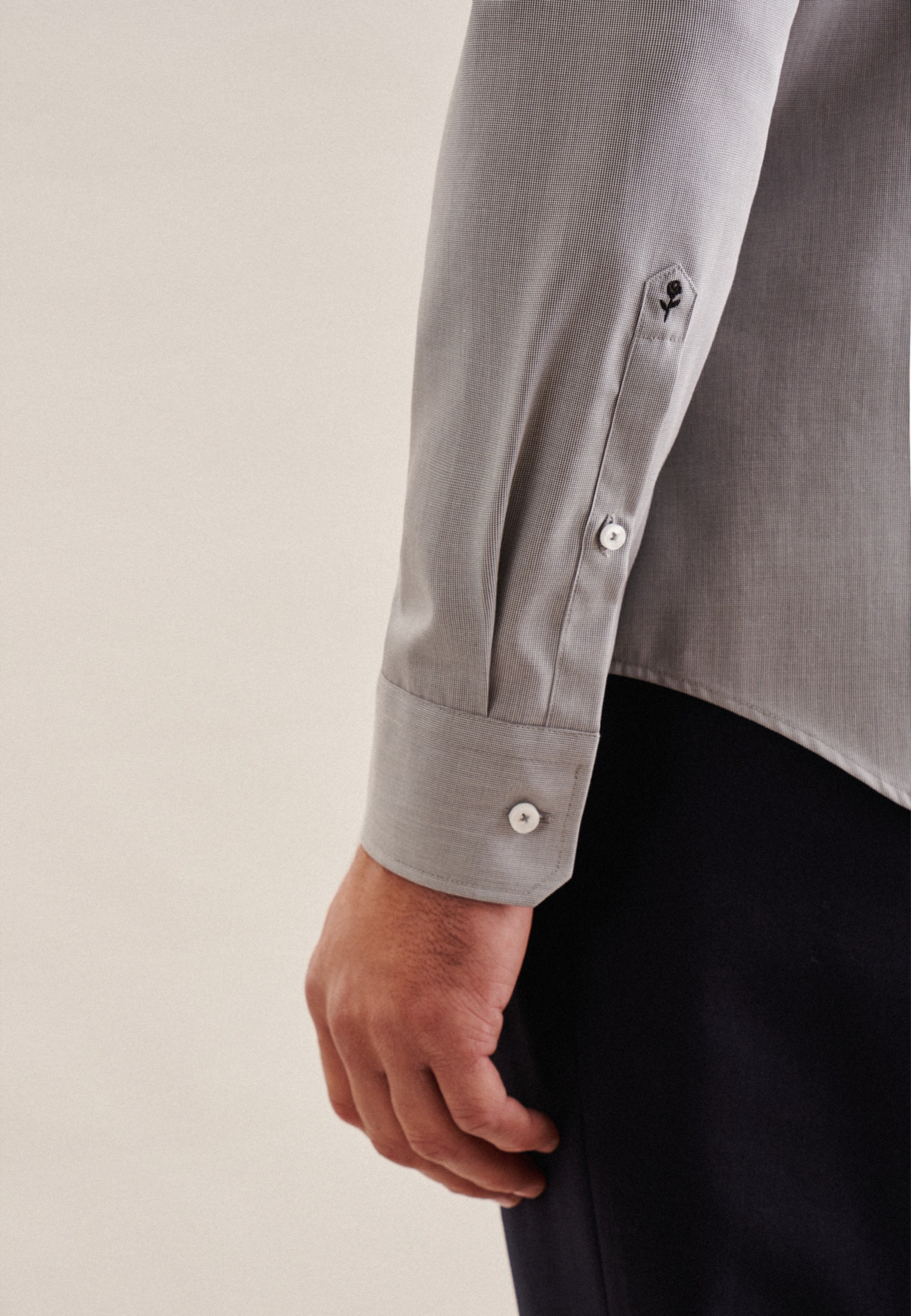 seidensticker Businesshemd »Shaped«, Shaped Extra langer Arm Kentkragen Uni