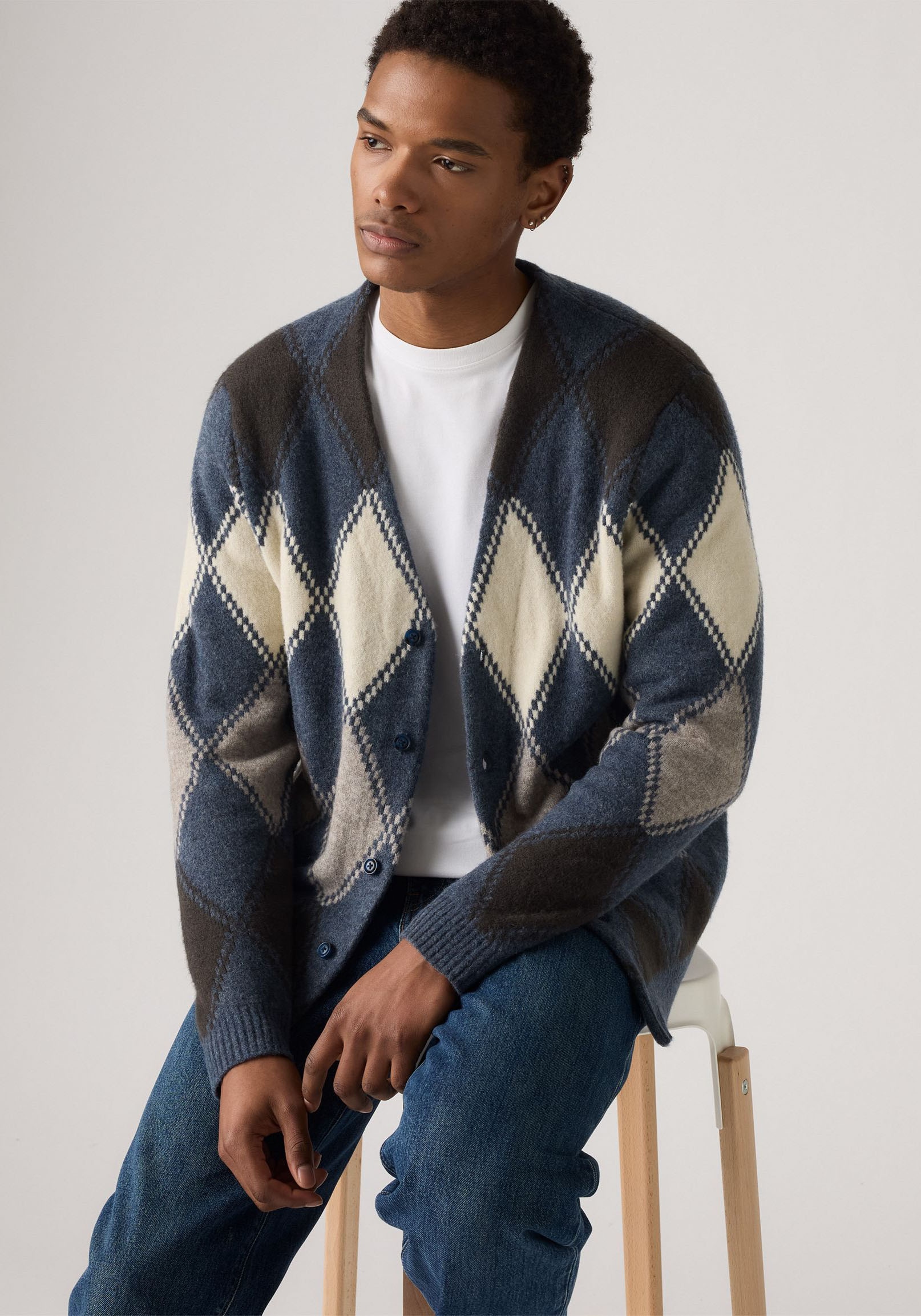 Levi's® Strickjacke, Legere Passform, pflegeleichter Materialmix